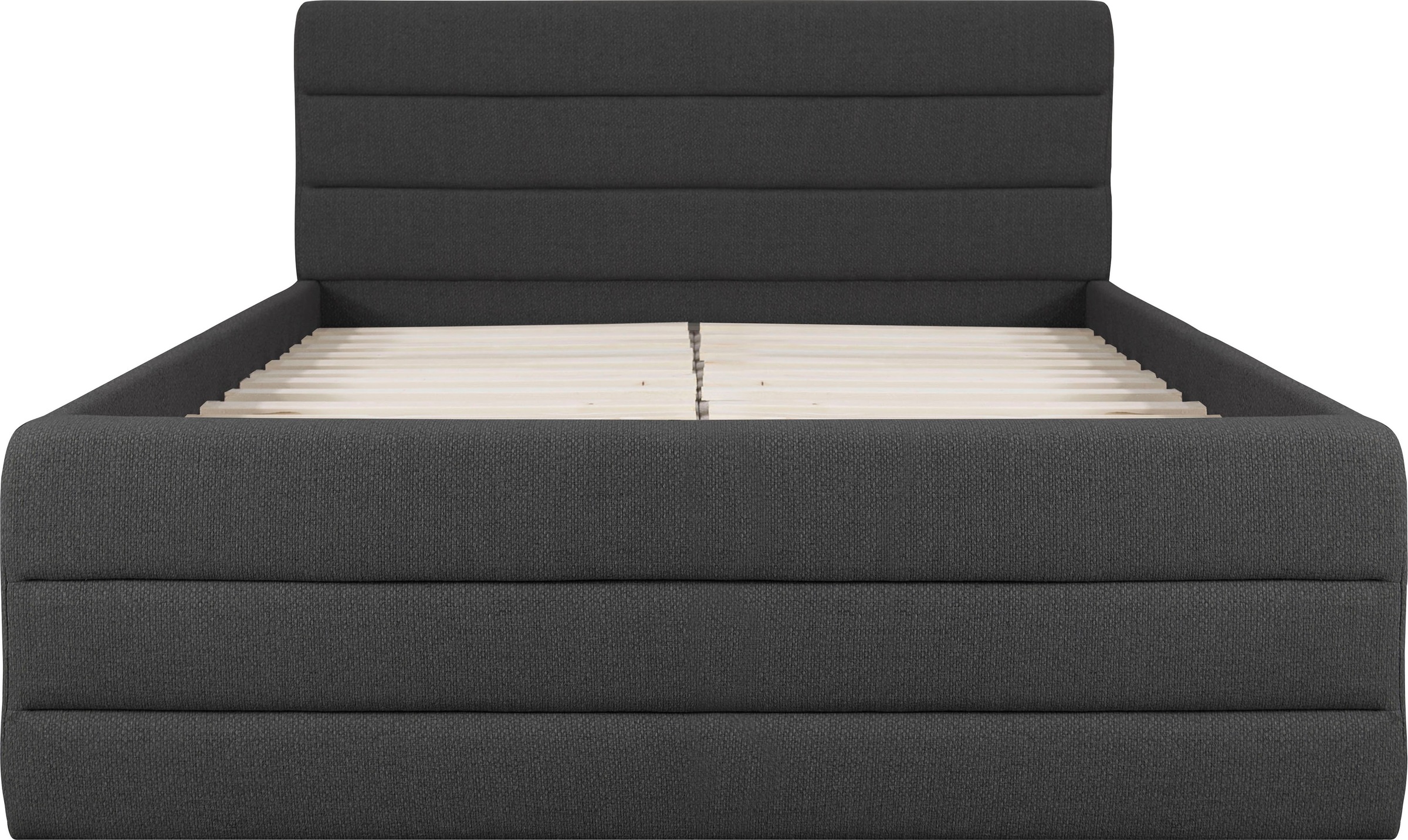 OTTO products Polsterbett »Merrit«, Quernaht im Kopf- und Fußteil, in 5 Breiten, auch in 220 cm Länge