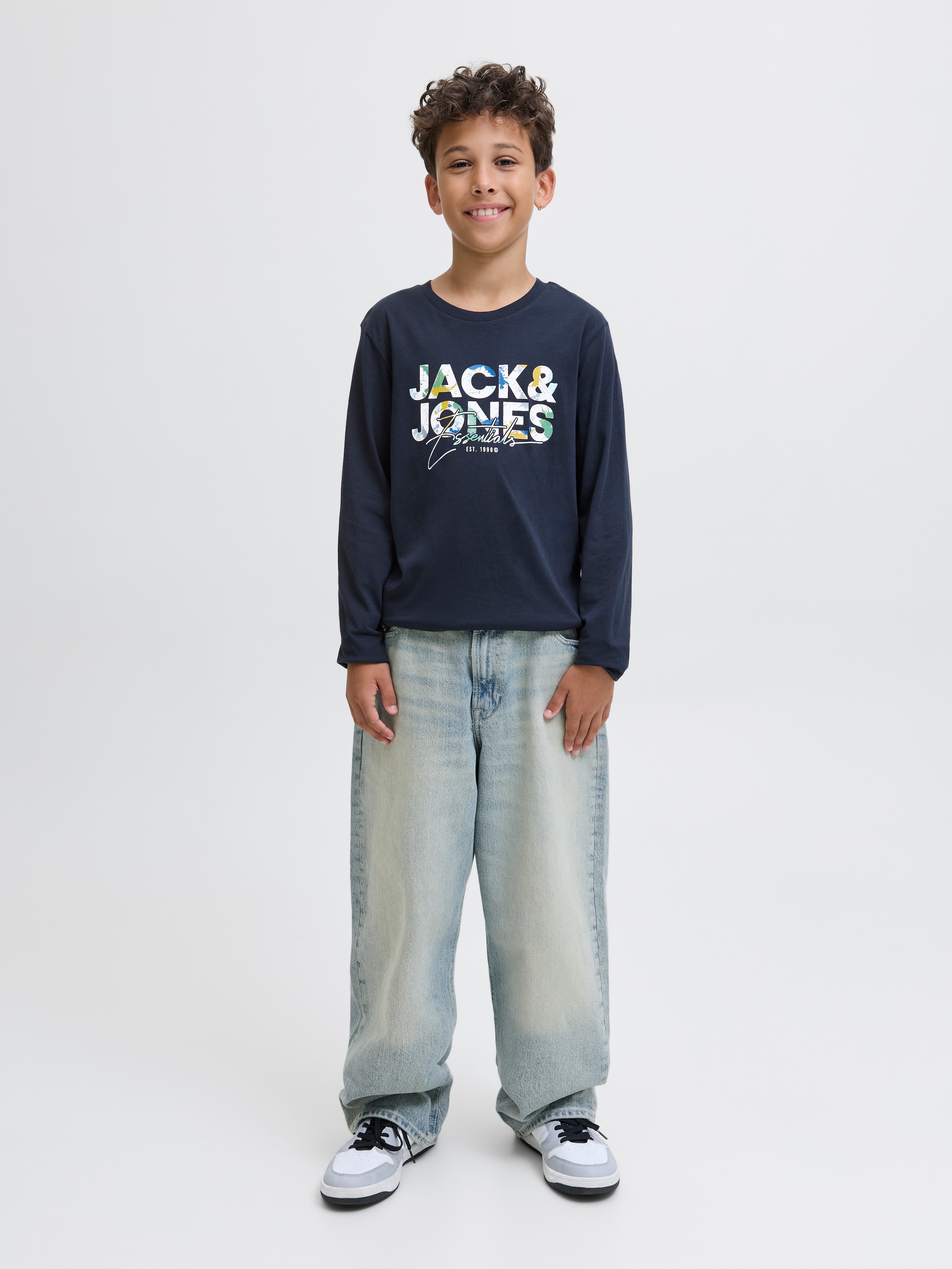 Jack & Jones Junior T-Shirt »JJGEPLAS TEE LS CREW NECK 2PK MP JNR«, (Packung, 2 tlg.)