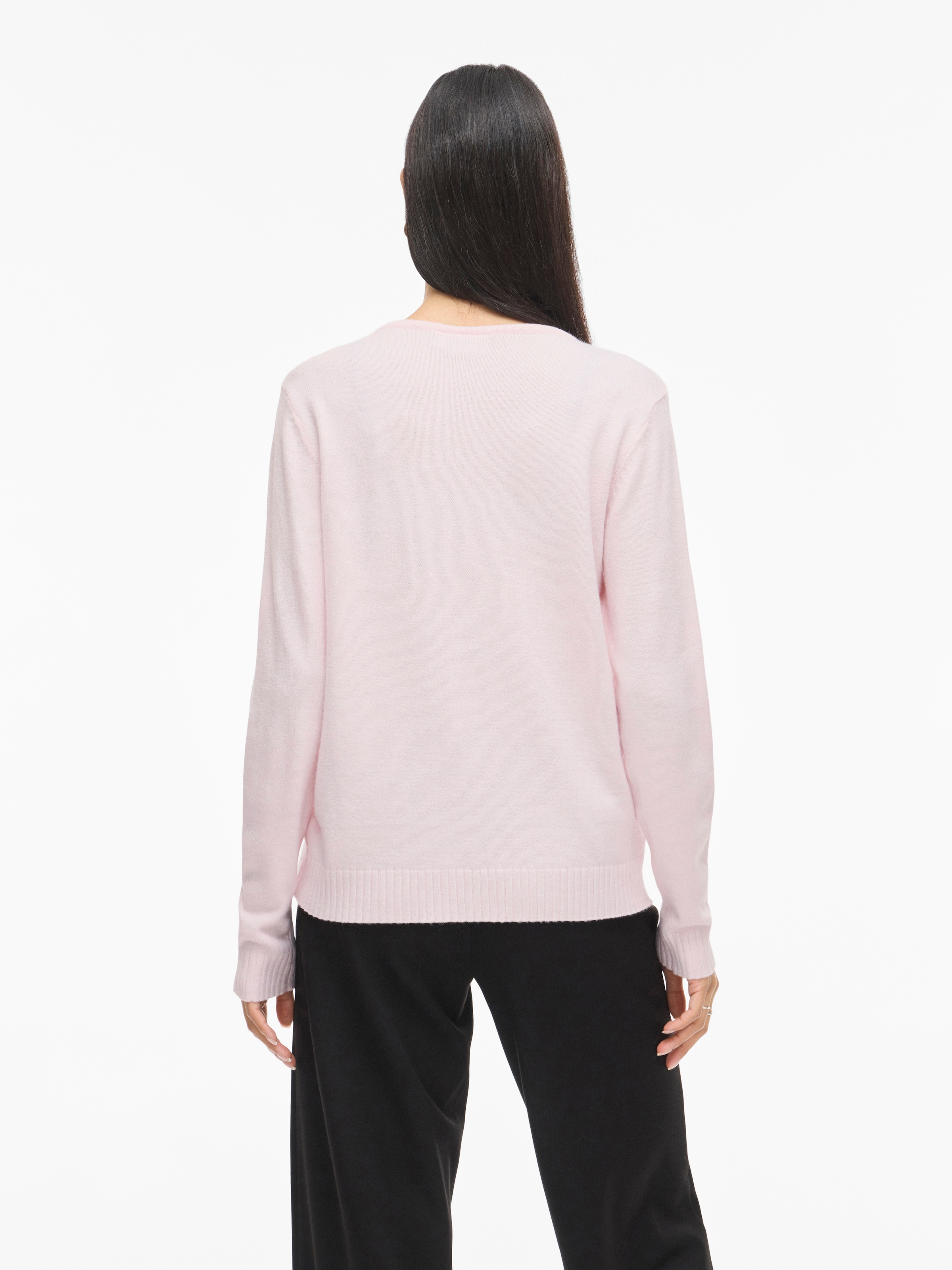 Vila V-Ausschnitt-Pullover »VIRIL V-NECK L/S  KNIT TOP - NOOS« Materialmix, regular fit