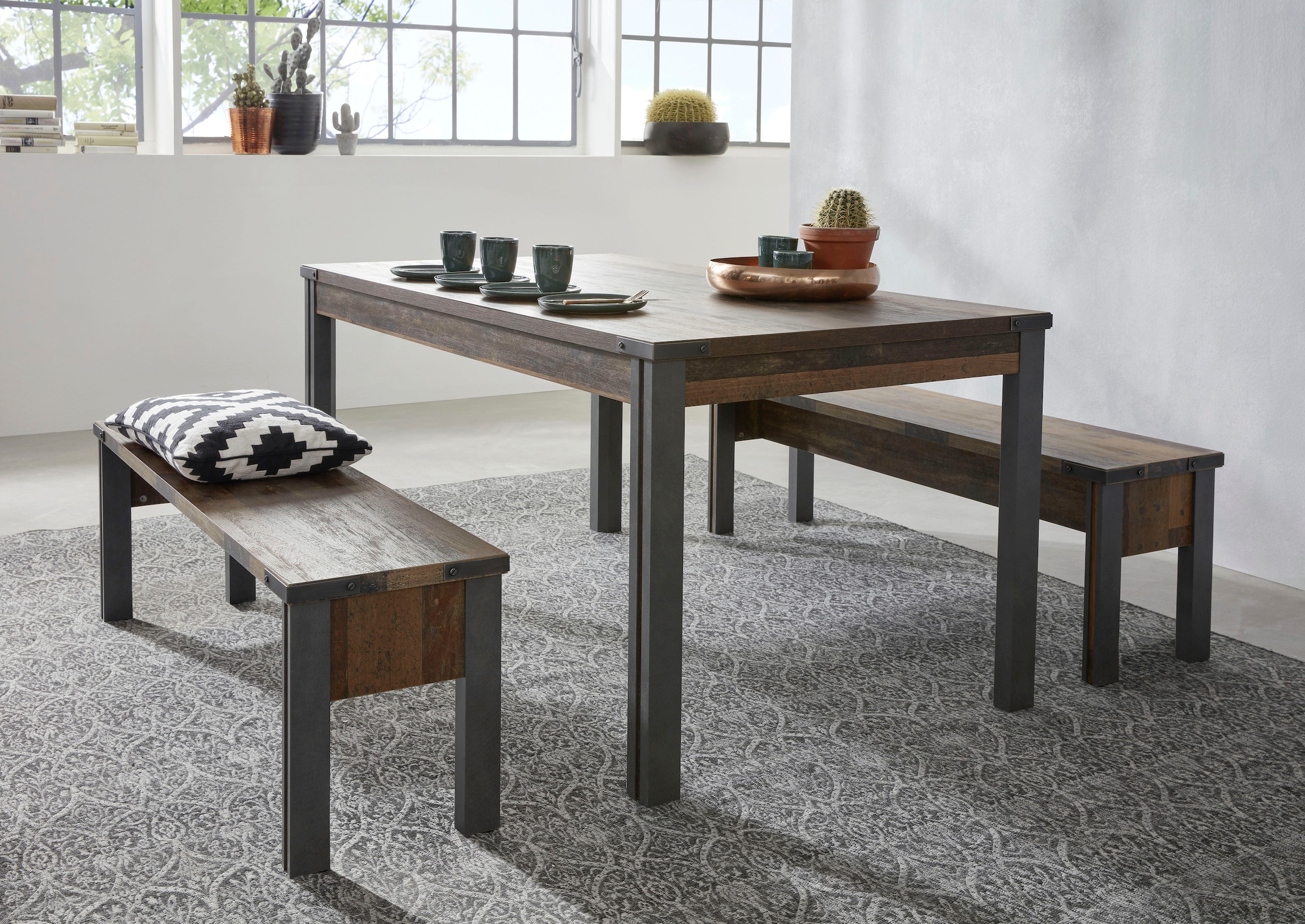 Home affaire Sitzbank »Bristol« Esszimmerbank mit Platz für 2 Personen - (B/T/H) 140/35/44 cm