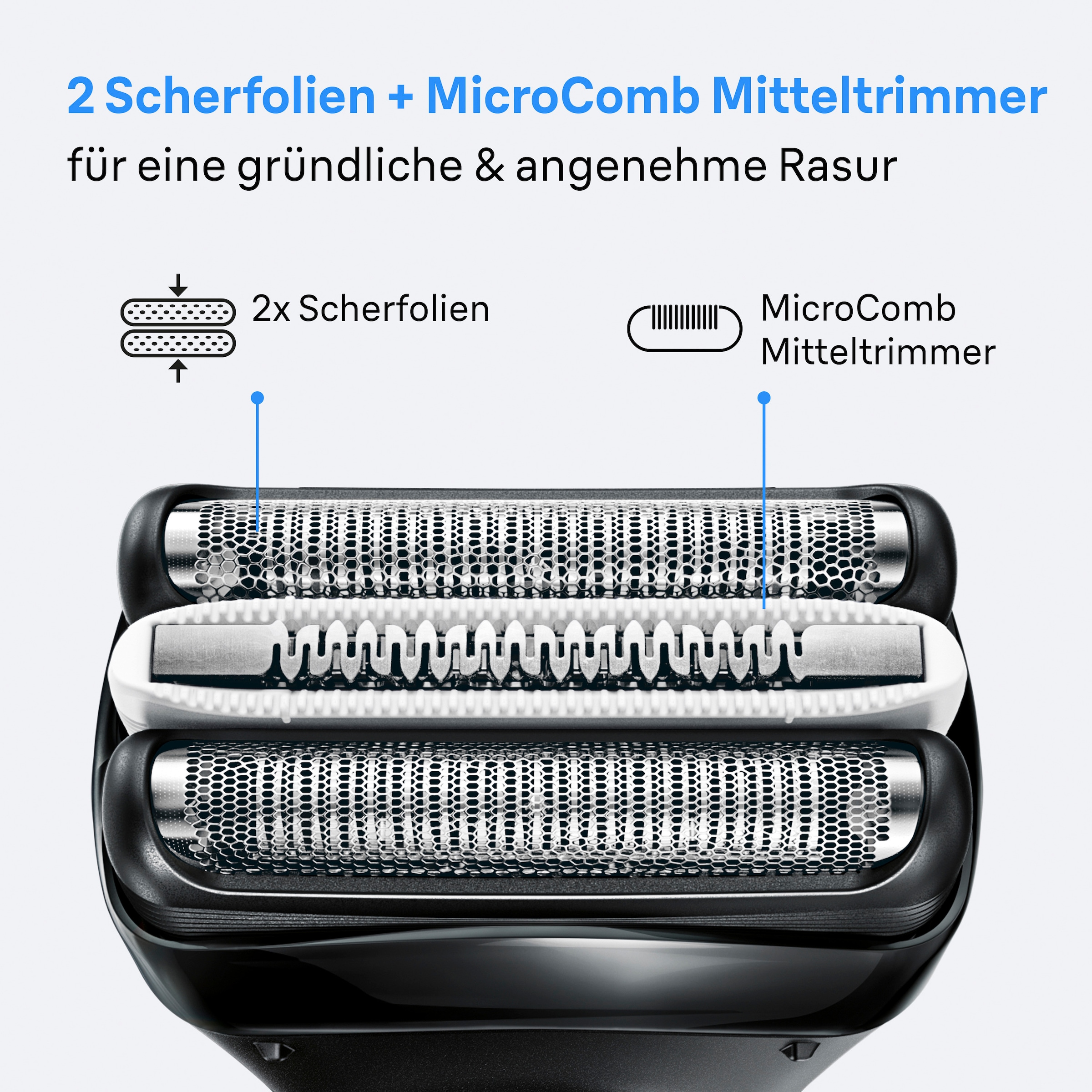 Braun Ersatzscherkopf »Series 3+ 32B«, Kompatibel mit Series 3+ and Series 3 ProSkin Rasierern