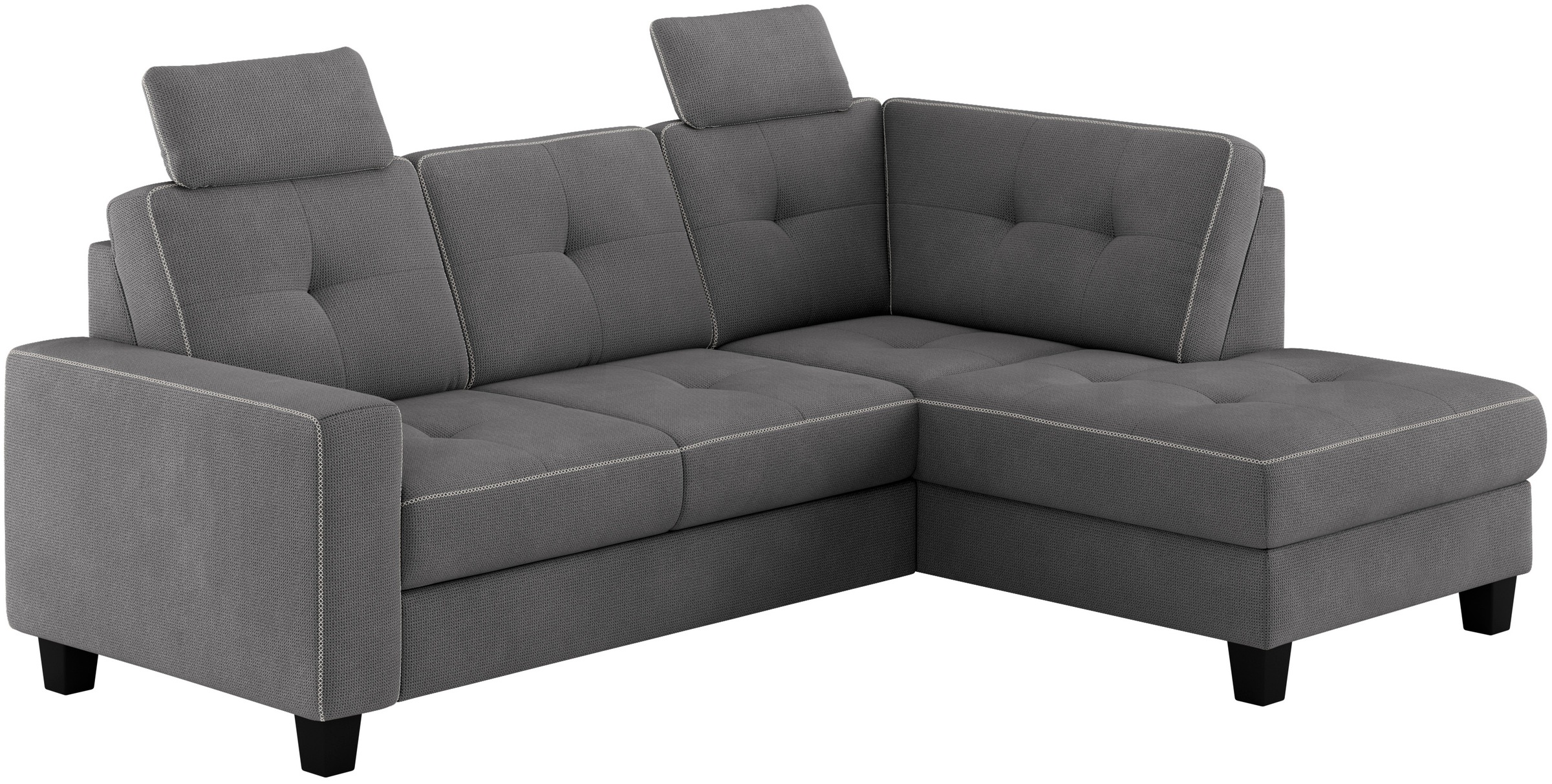 Places of Style Ecksofa »Varese«, wahlweise mit Bettfunktion und Bettkasten