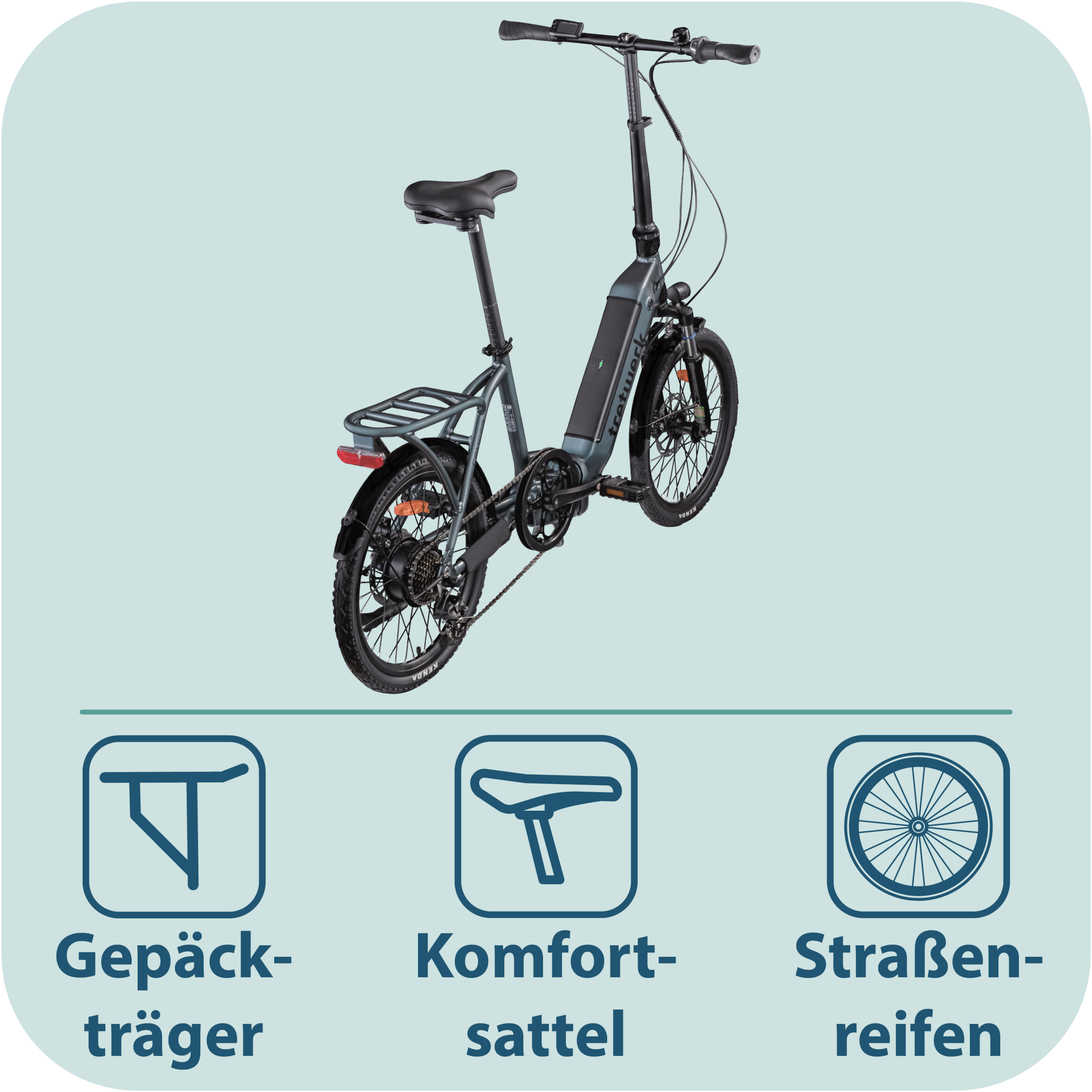 Tretwerk »Camper« 7 Gang Shimano Tourney TY300 Schaltwerk Kettenschaltung Heckmotor 250 W