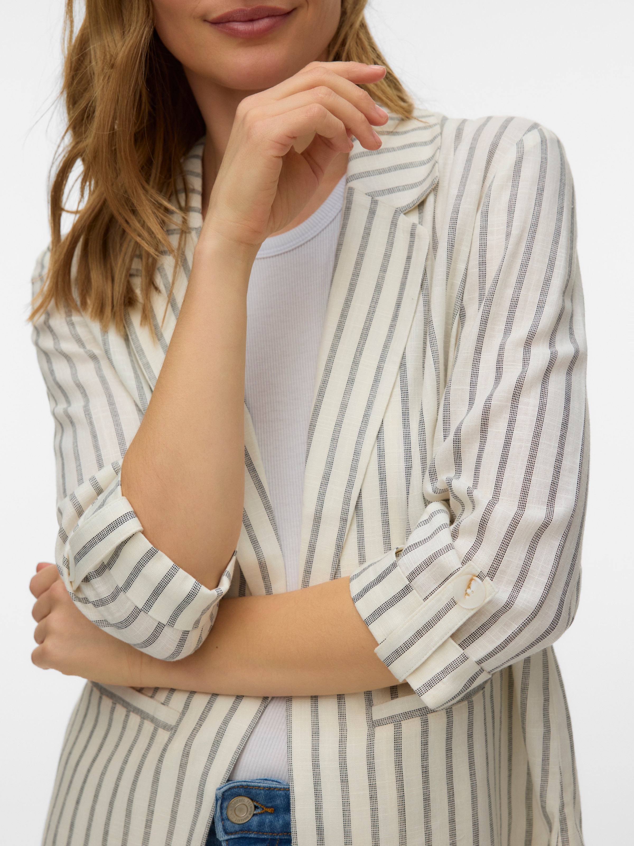 Vero Moda Longblazer »VMROSIE 3/4 LOOSE BLAZER NOOS« Viskosemischung, regular fit, mit Leinen