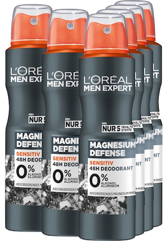 Deo-Spray »Magnesium Defense«, (Packung, 6 tlg.)