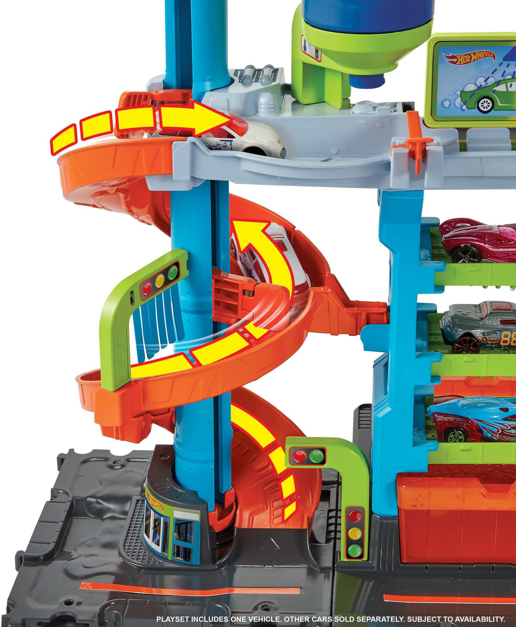Hot Wheels Spiel-Parkgarage »City Mega Farbwechsel Auto-Waschanlage«,  inklusive 1 Spielzeugauto online kaufen