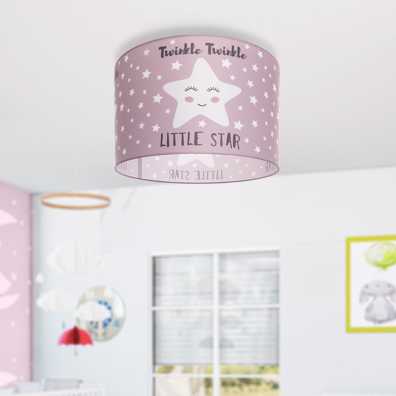 Paco Home Deckenleuchte »Aleyna 105«, 1 flammig, Leuchtmittel E27 | ohne Leuchtmittel, Kinderlampe Deckenlampe LED Kinderzimmer Sternen Motiv E27