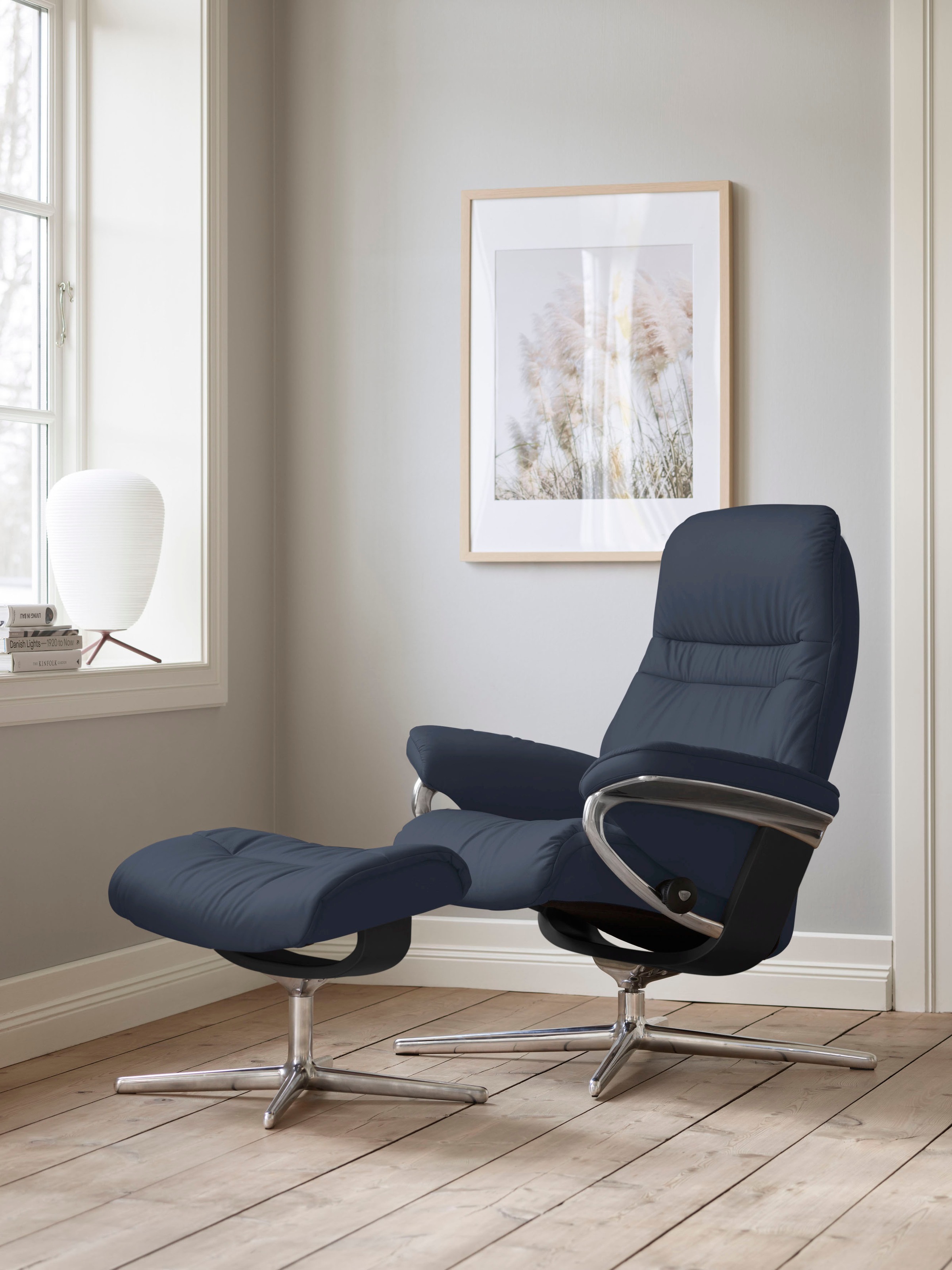 Stressless® Relaxsessel »Sunrise«, mit Cross Base, Größe S, M & L, Holzakzent Schwarz
