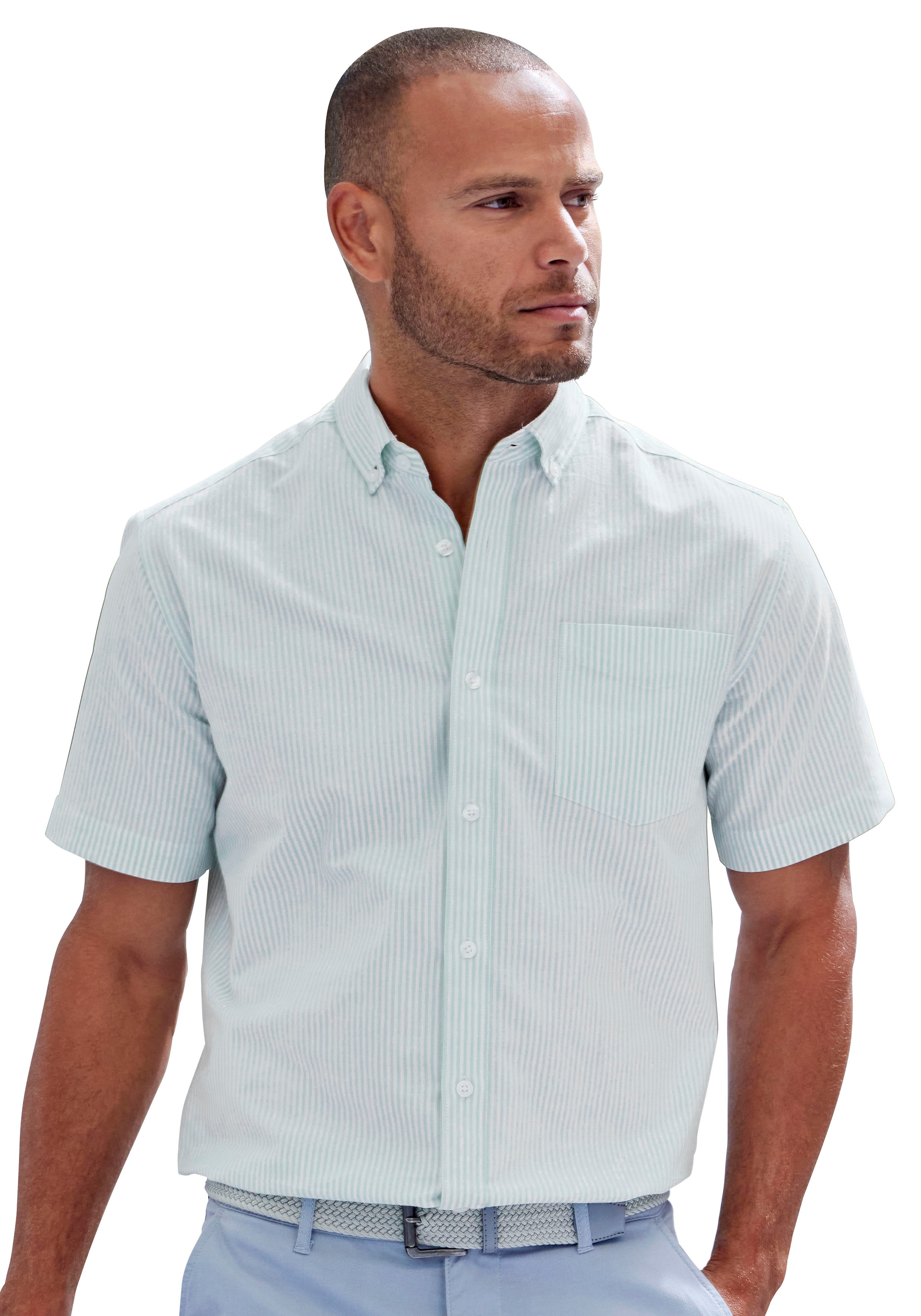H.I.S Kurzarmhemd »Regular fit« Oxfordhemd kurzarm mit Button-down-Kragen aus reiner Baumwolle