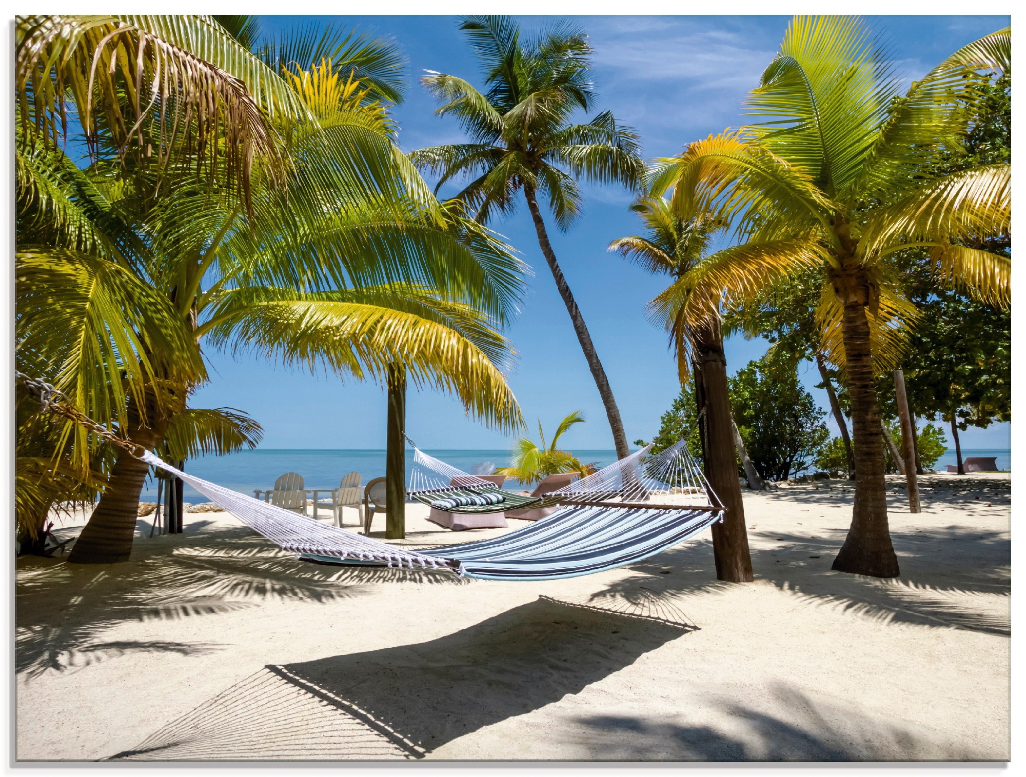 Artland Glasbild »Florida Keys Relax«, Strand, (1 St.)