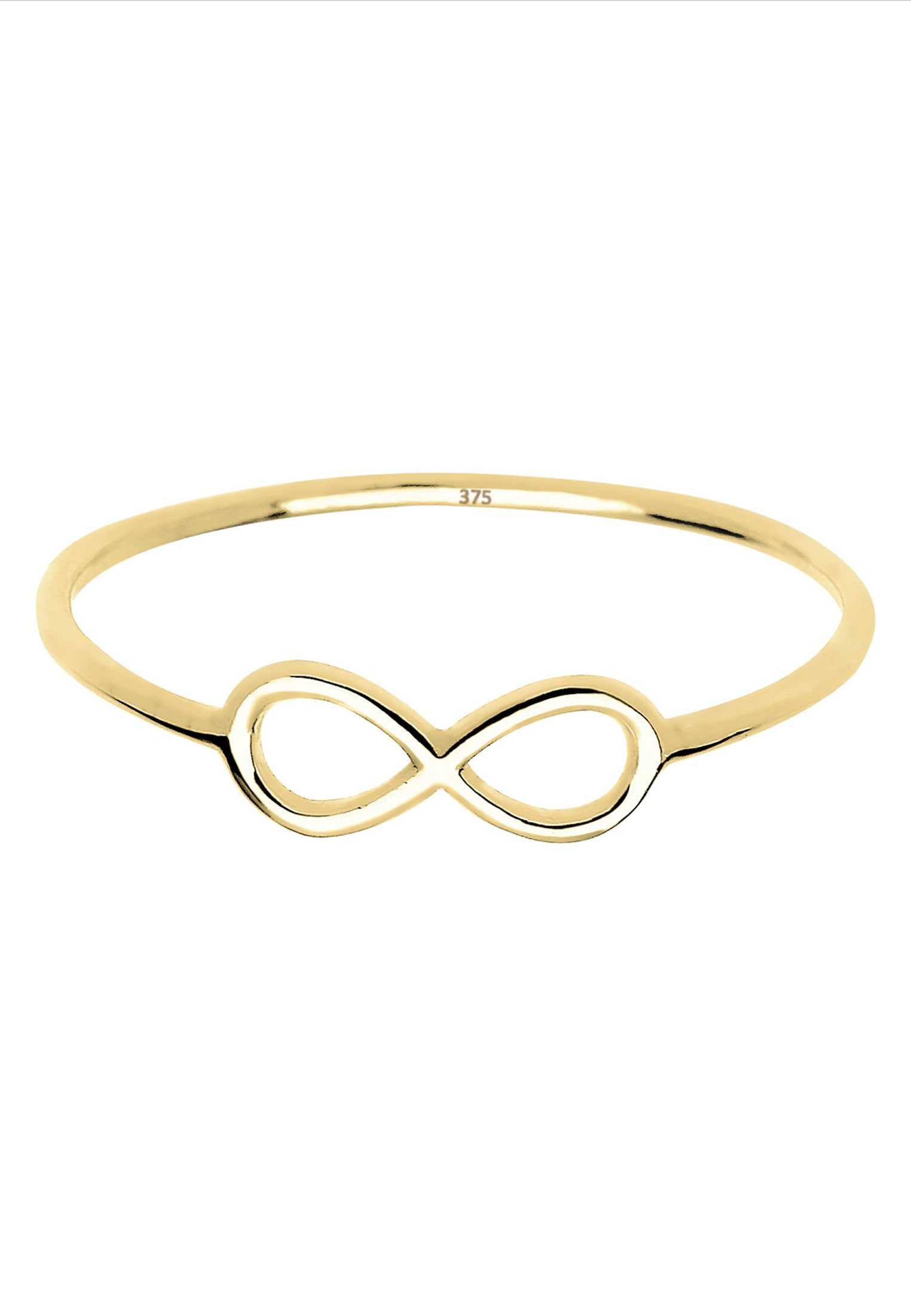 Elli Premium Silberring »Ring Infinity Symbol Unendlichkeit 375 Gelbgold«
