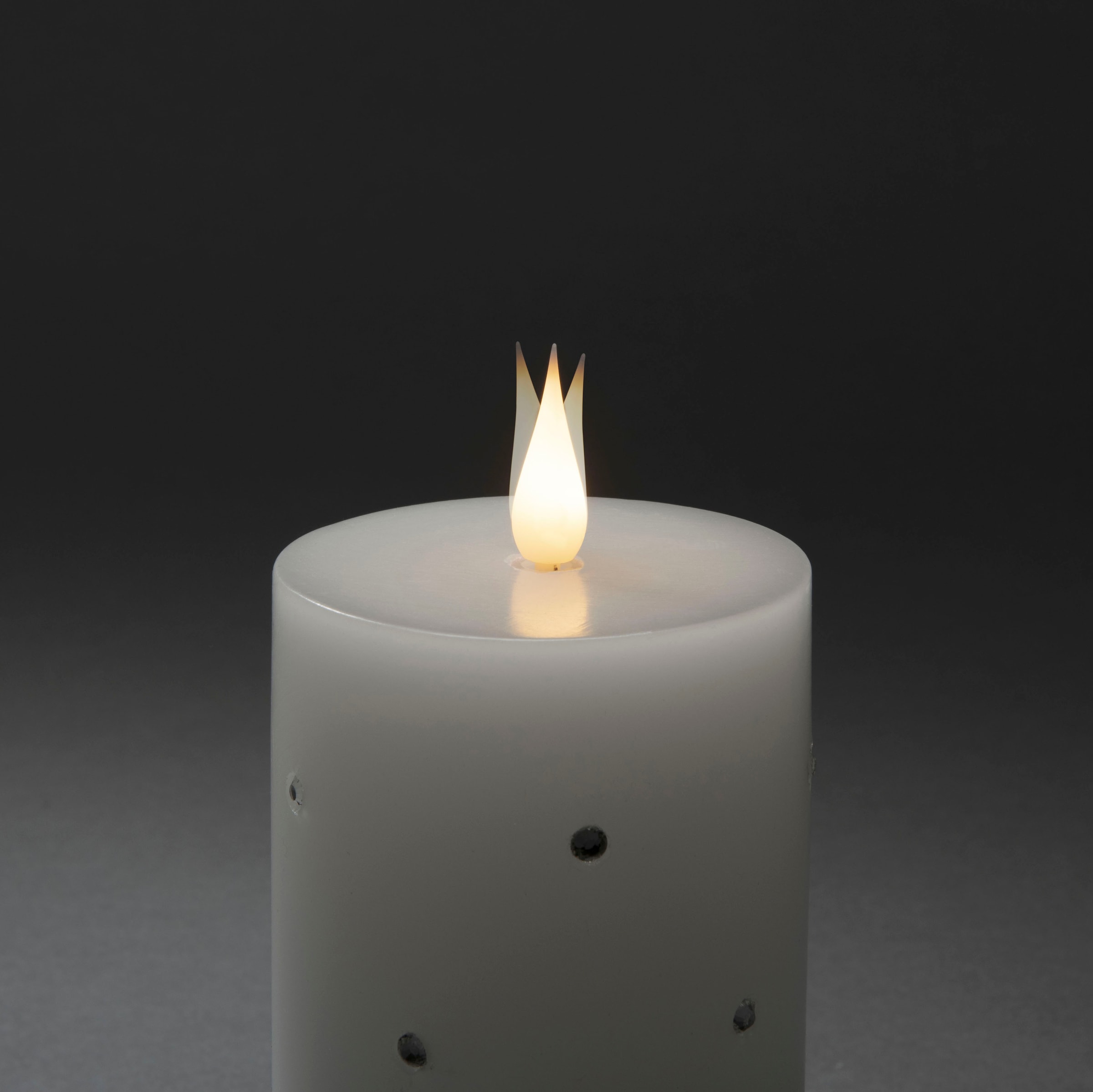 KONSTSMIDE LED-Kerze »LED Echtwachskerze, 1 warm weiße Diode,  batteriebetrieben«, 4/8h Timer, 3D-Flamme kaufen im OTTO Online Shop