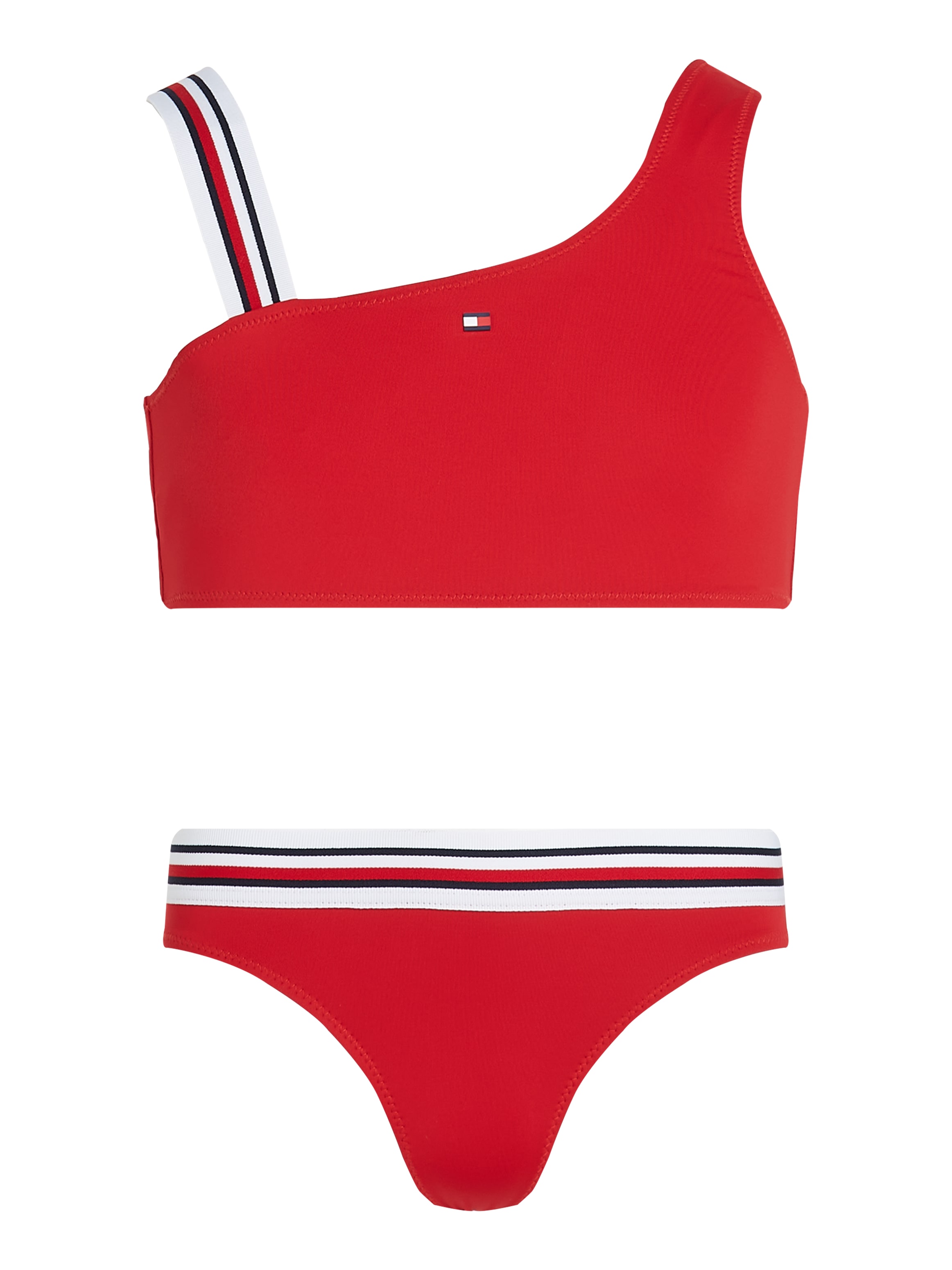 Tommy Hilfiger Swimwear Bandeau-Bikini »ONE SHOULDER BIKINI SET«, (Set, 2er), im One-Shoulder-Design