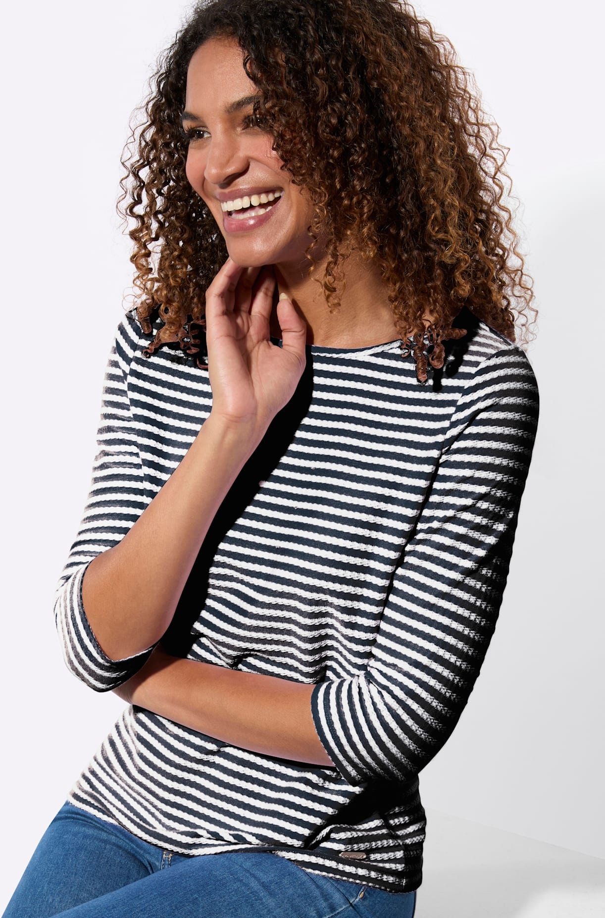 Casual Looks 3/4-Arm-Shirt »Ringelshirt« 1 tlg.