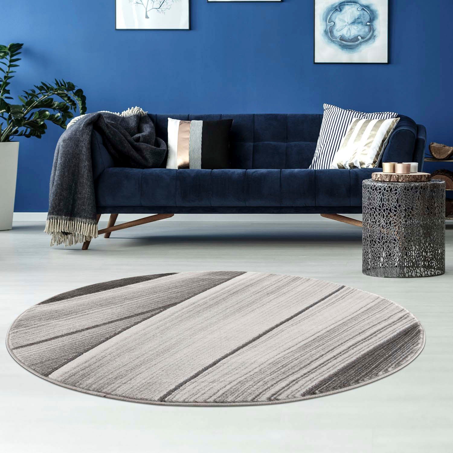 Carpet City Teppich »Noa 9258« rund 11 mm Höhe Kurzflor, Modern, Weicher For, Pflegeleicht