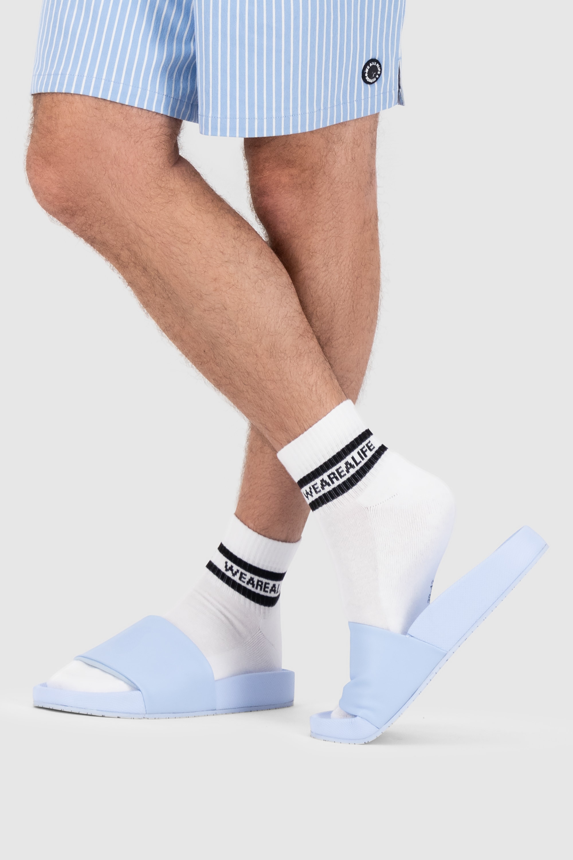 Alife & Kickin Sneakersocken Sneakersocken knöchelhoch mit Streifen, aus Baumwolle mit weichem Bund