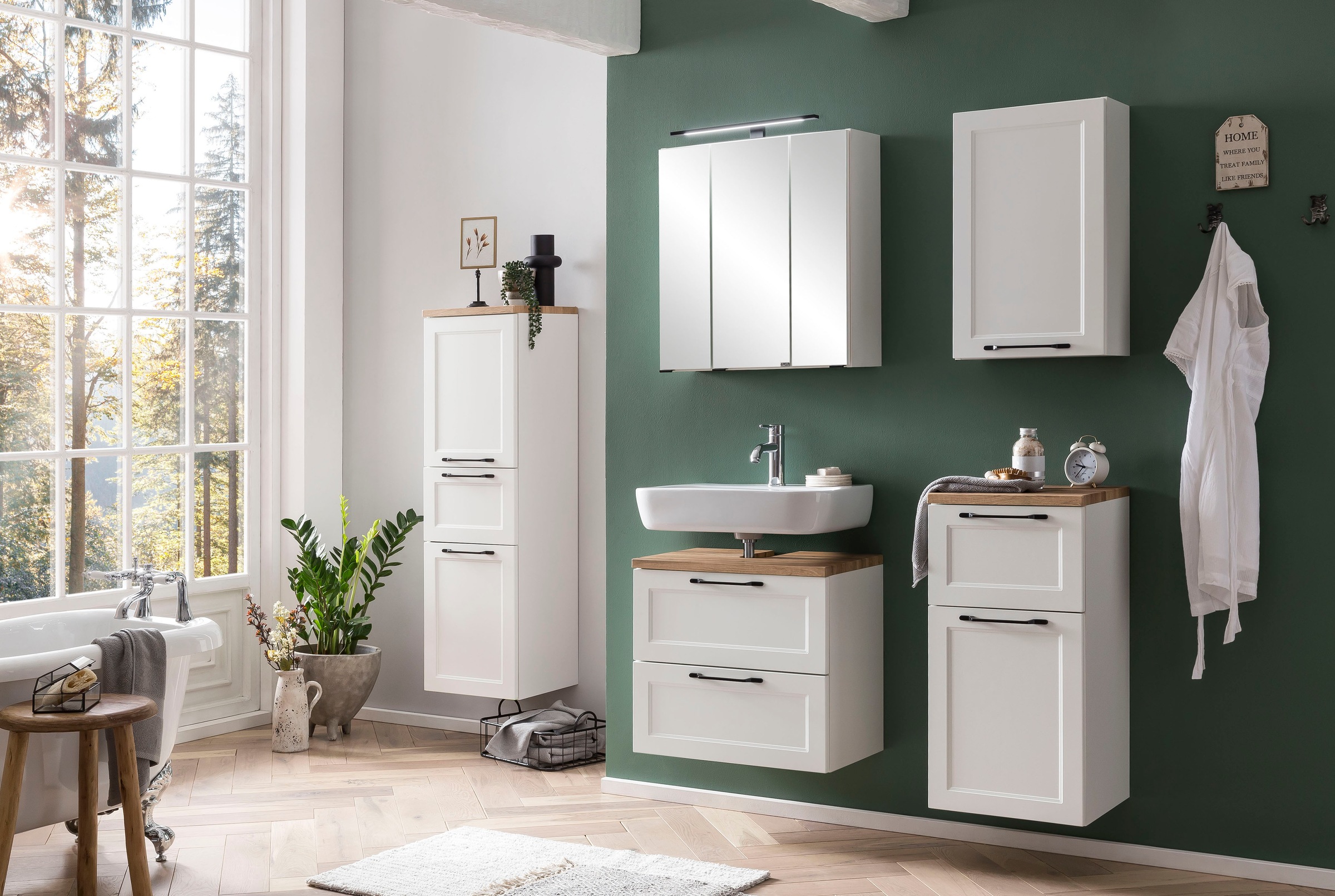 welltime Badmöbel-Set »Lana«, (Komplett-Set, 2 St.), Badezimmer-Set, 2-teilig, 60 cm breit