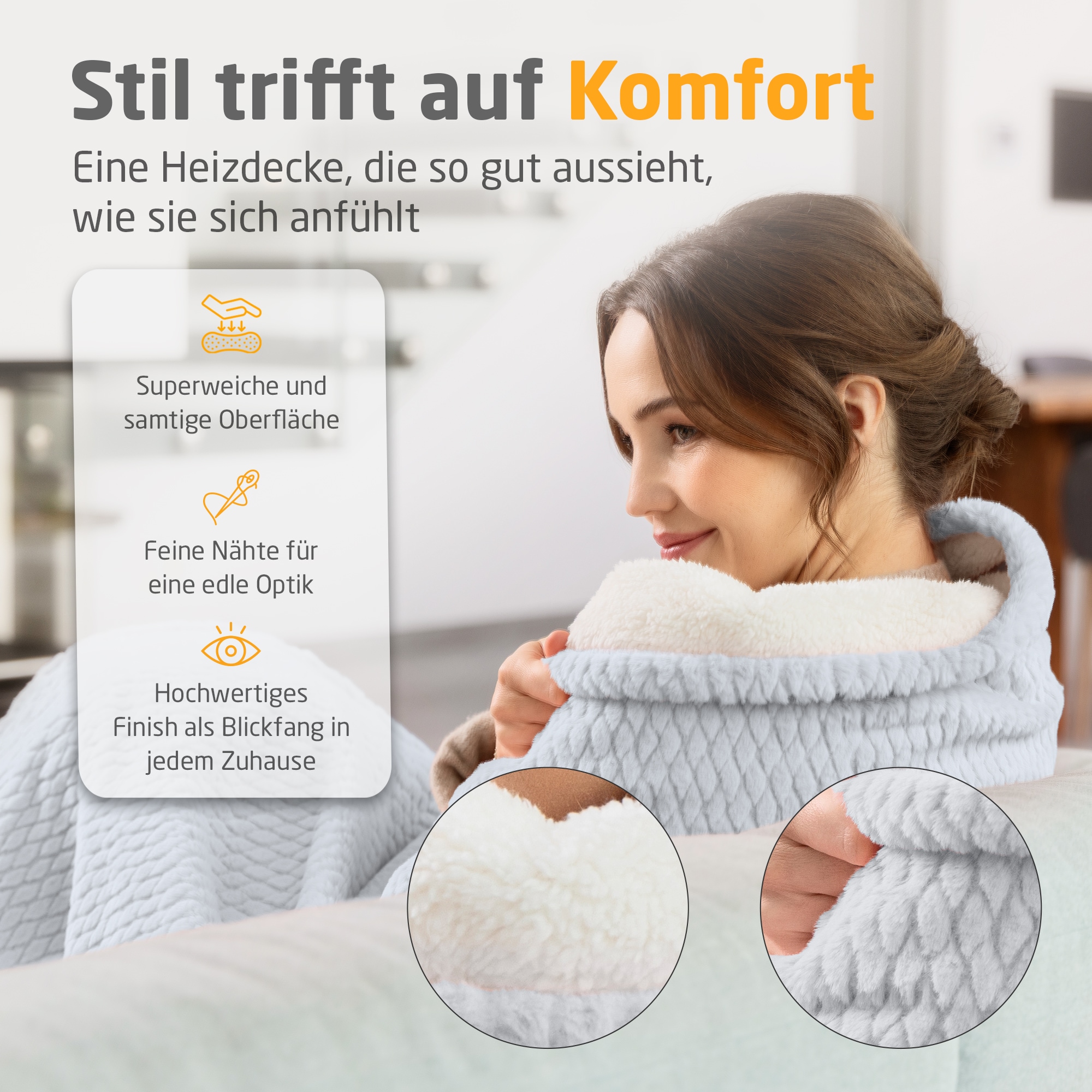 Medisana Heizdecke »HB 416« Heizdecke, 9 Temperaturstufen, autom. Abschaltung, Überhitzungsschutz