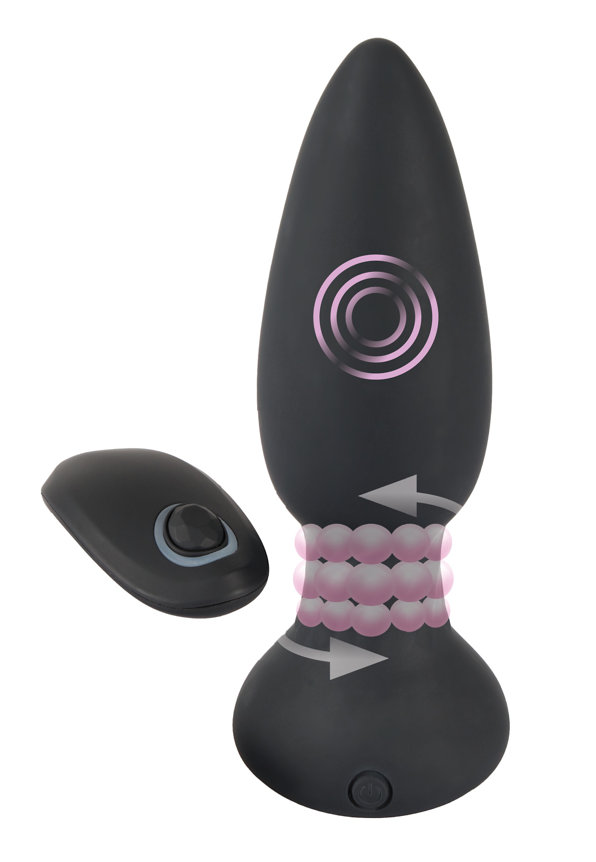 BLACK VELVETS Anal-Stimulator »Analplug mit Rotation Remote controlled rotating & vibrating plug« ()