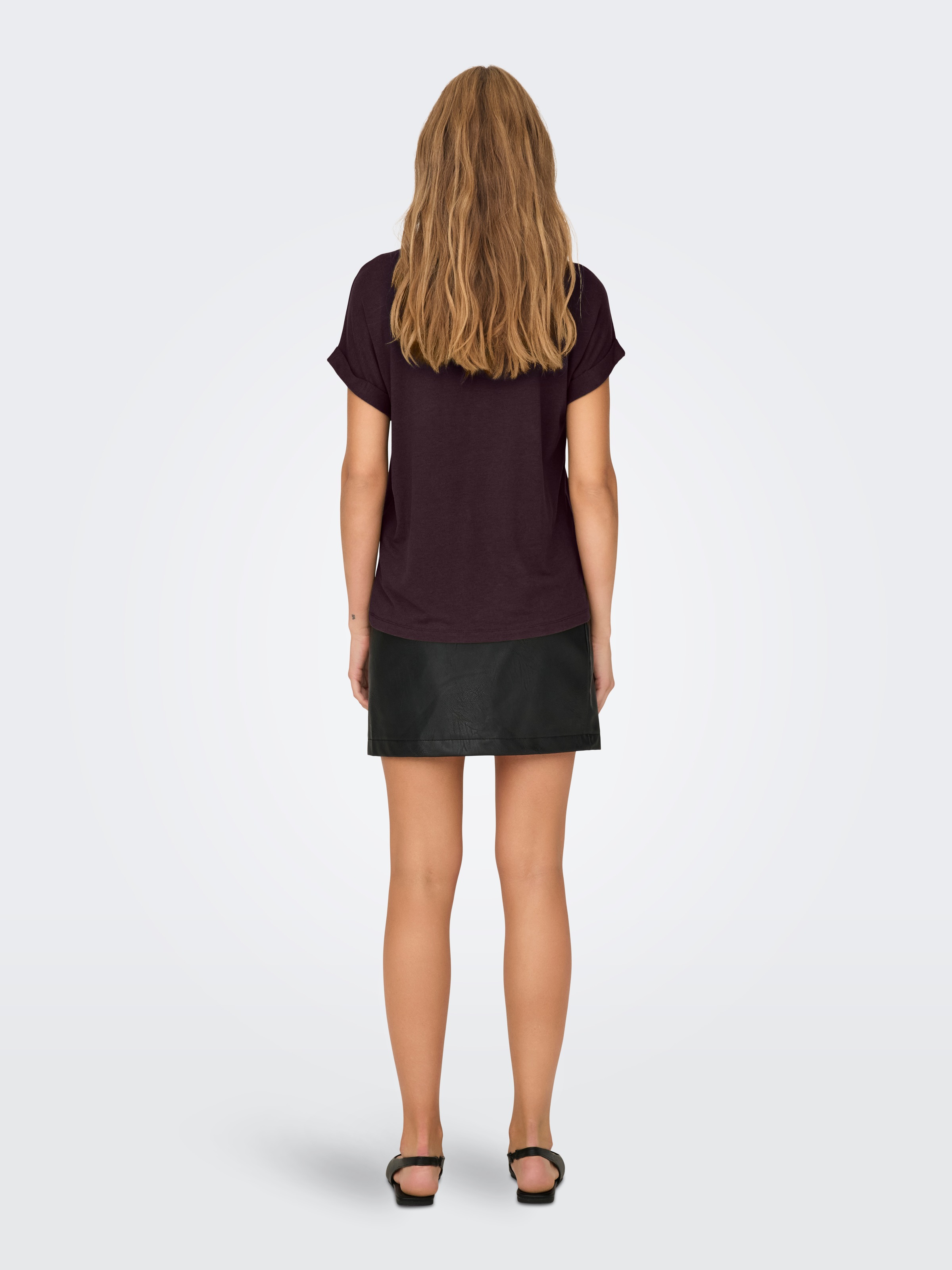 ONLY T-Shirt »ONLMOSTER S/S O-NECK TOP NOOS JRS«, mit Aufschlag am Arm