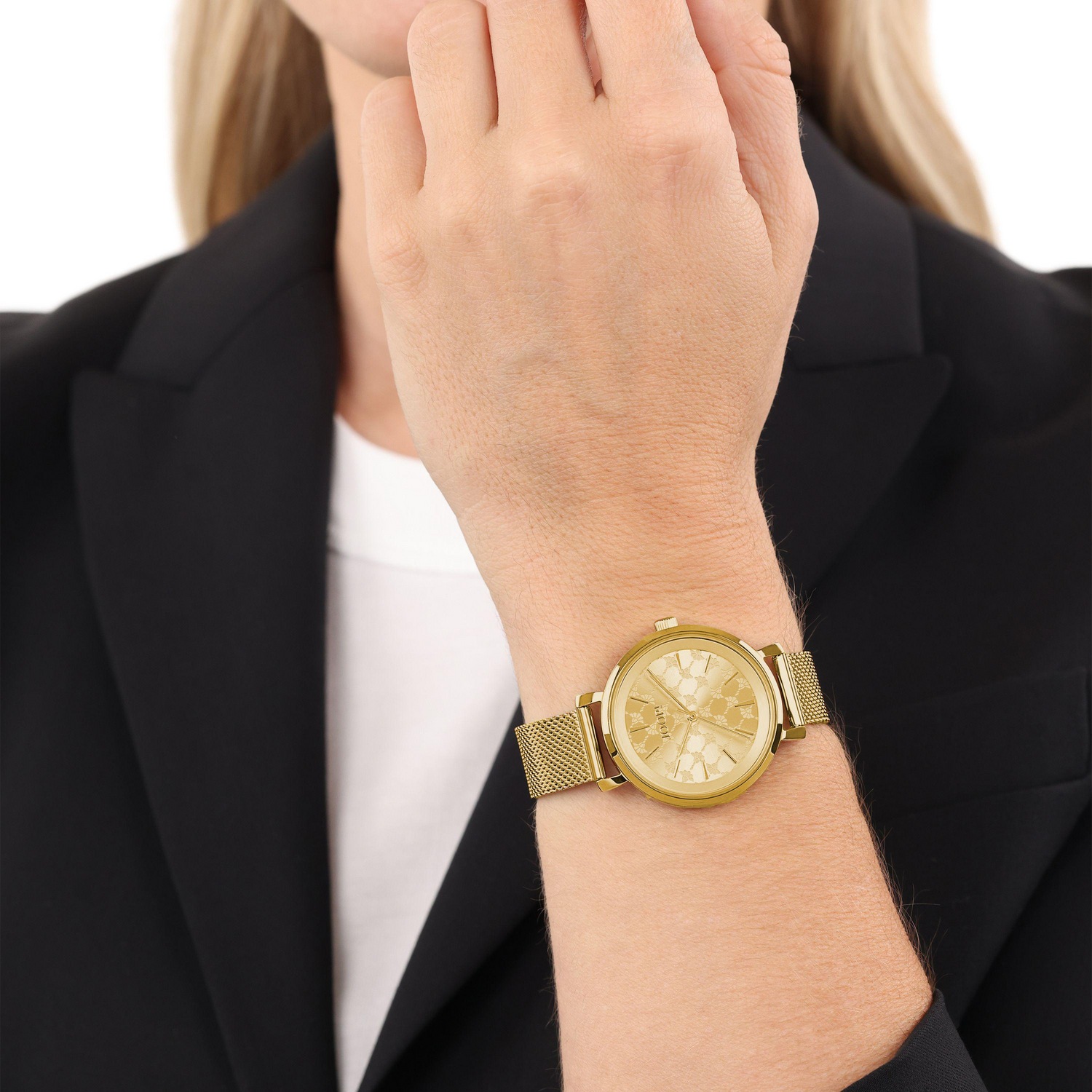 JOOP! Quarzuhr Armbanduhr, Damenuhr, Edelstahlarmband, analog