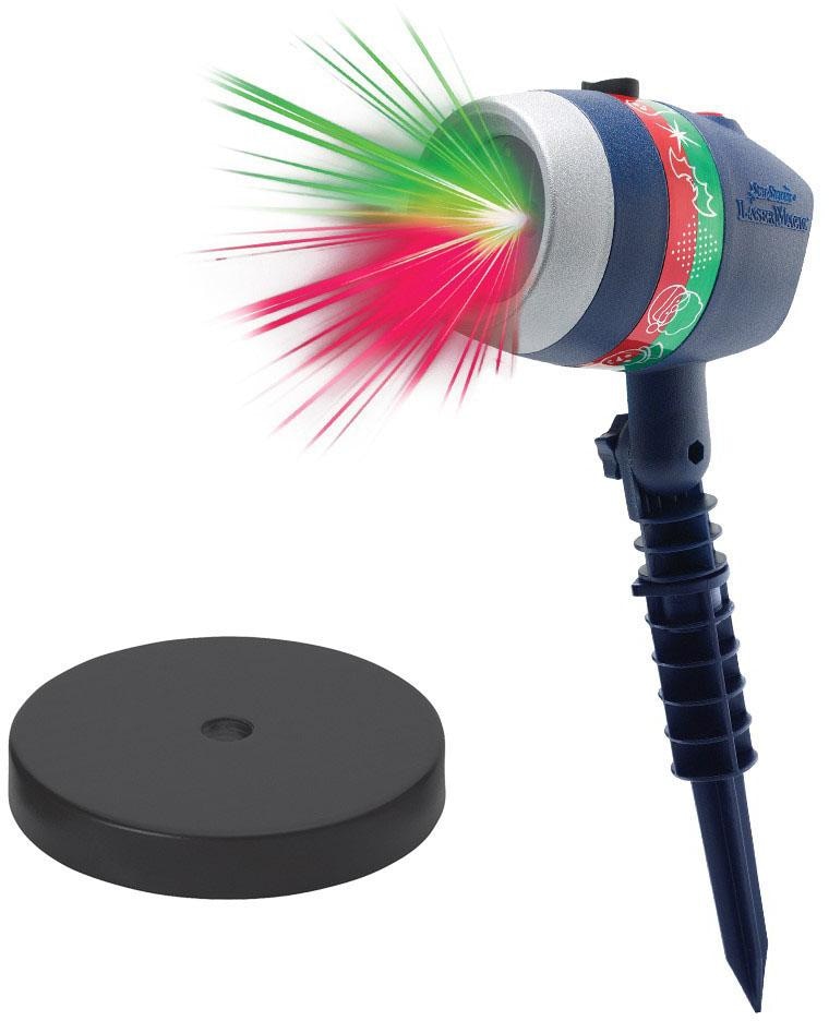 MediaShop Motivstrahler »Star Shower Laser Magic«, Inkl. 20 m Spezial Outdoor-Verlängerungskabel und Indoor-Standfuß