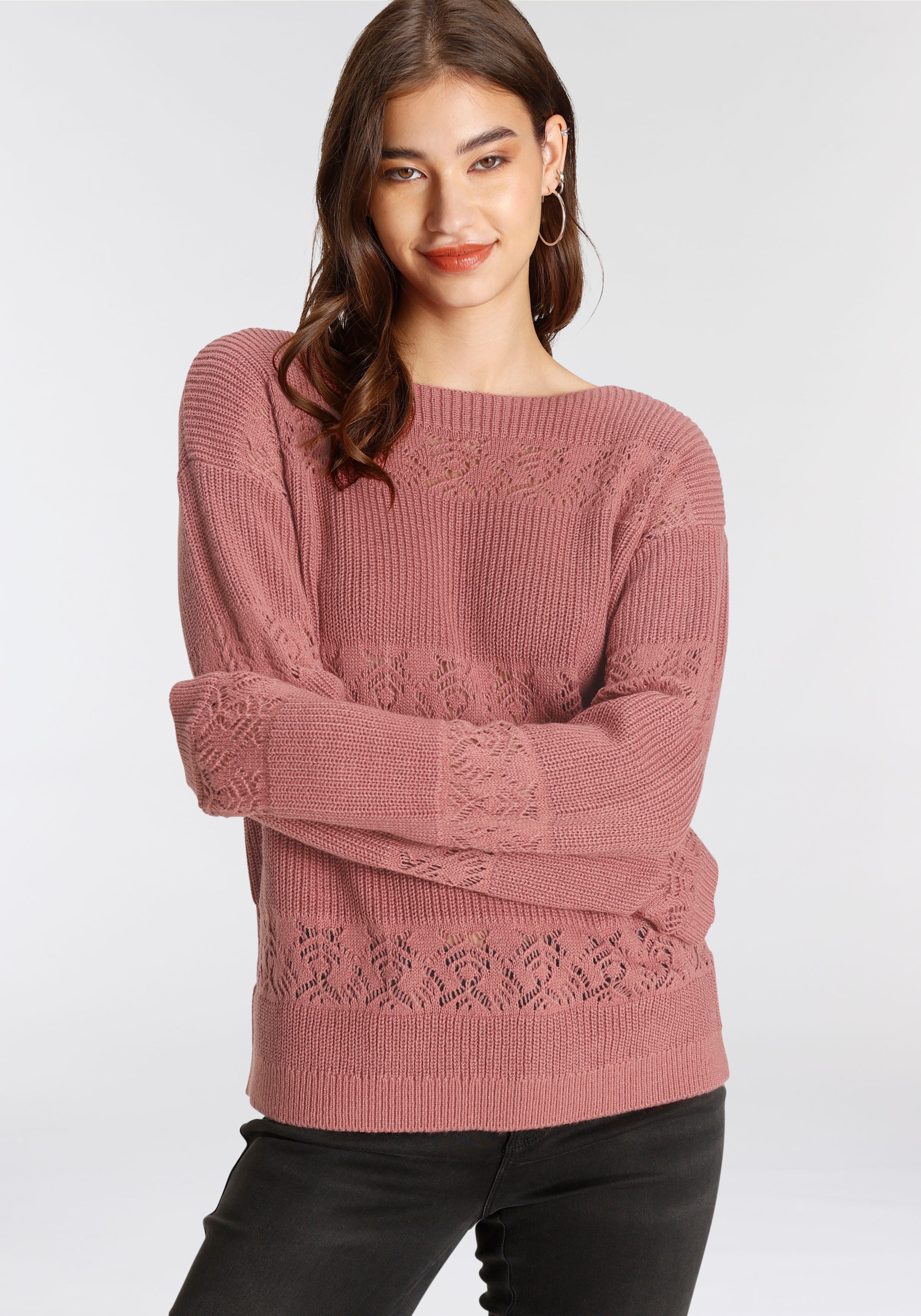 Laura Scott Strickpullover, mit Ajour-Muster