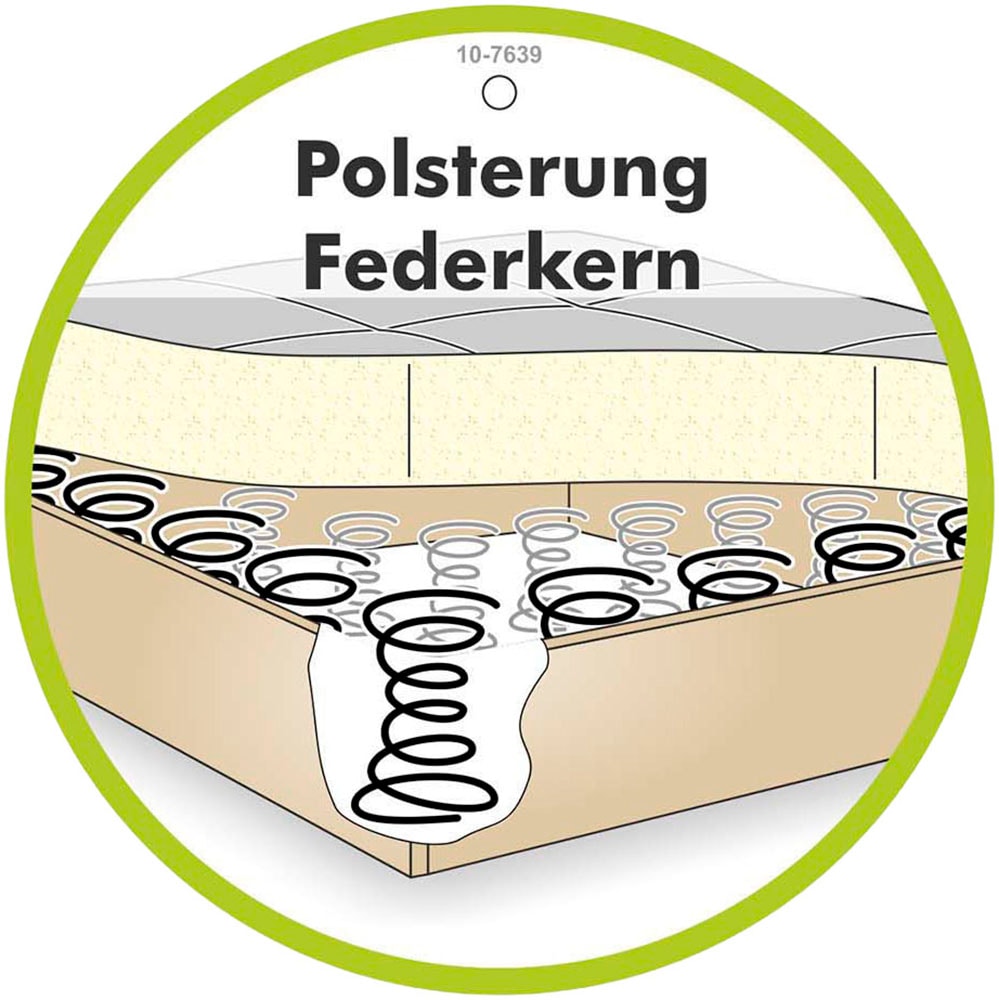 Jockenhöfer Gruppe Recamiere »Romeo, B: 164 cm, Liegefl: 90x210 cm, Schlaffunktion« Schlafsofa mit Bettfunktion, Bettkasten & Kissen, Federkern