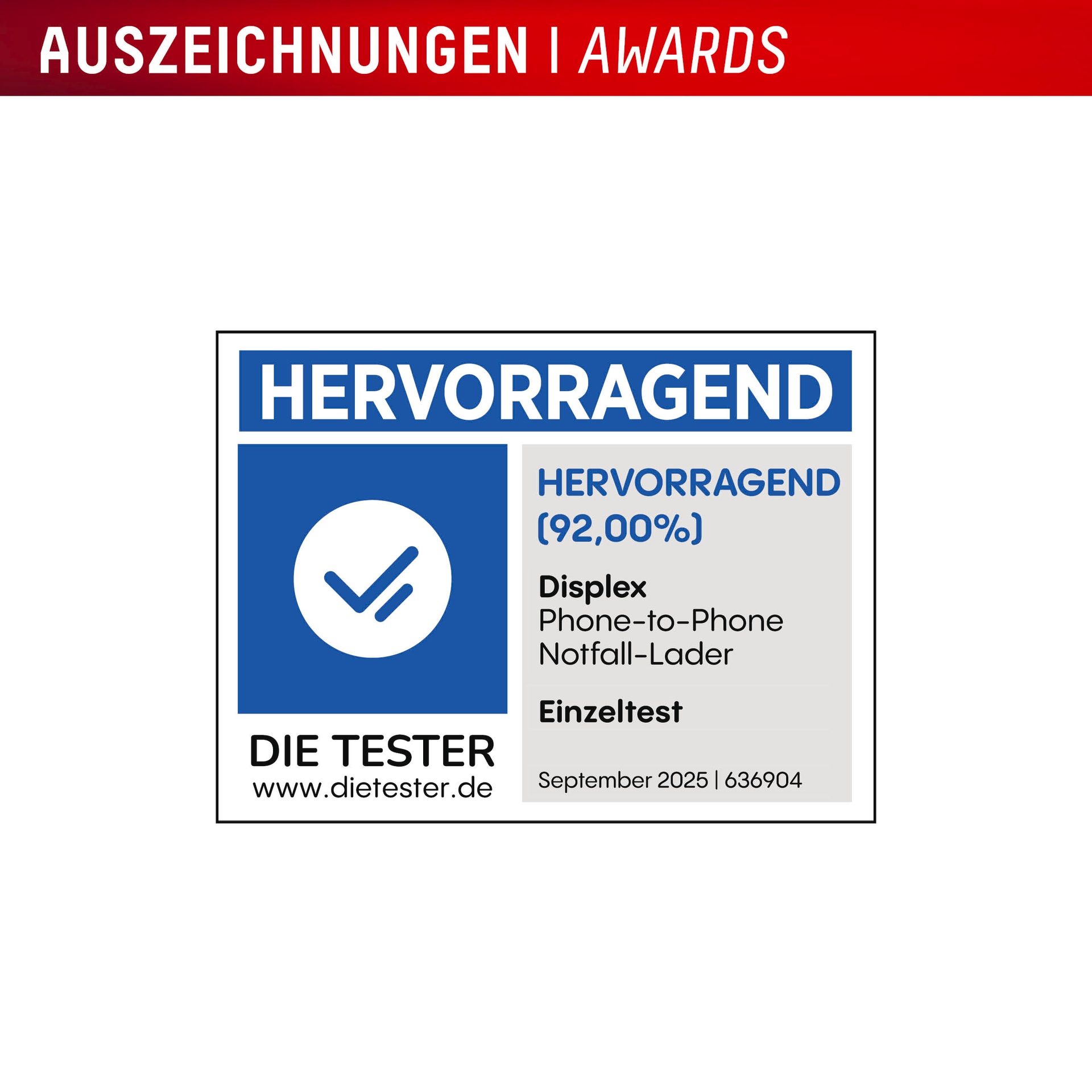 Displex USB-Kabel »Phone-to-Phone Notfall-Lader« USB-C 15 cm 1x Mini Notfall-Lader (3,5cm) 1x Flex Notfall-Ladekabel (15cm)