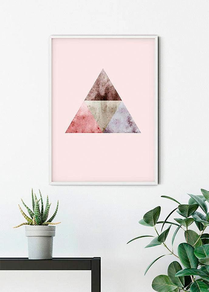 Komar Poster »Triangles Top Red«, Formen-Kunst, (1 St.), Kinderzimmer, Schlafzimmer, Wohnzimmer