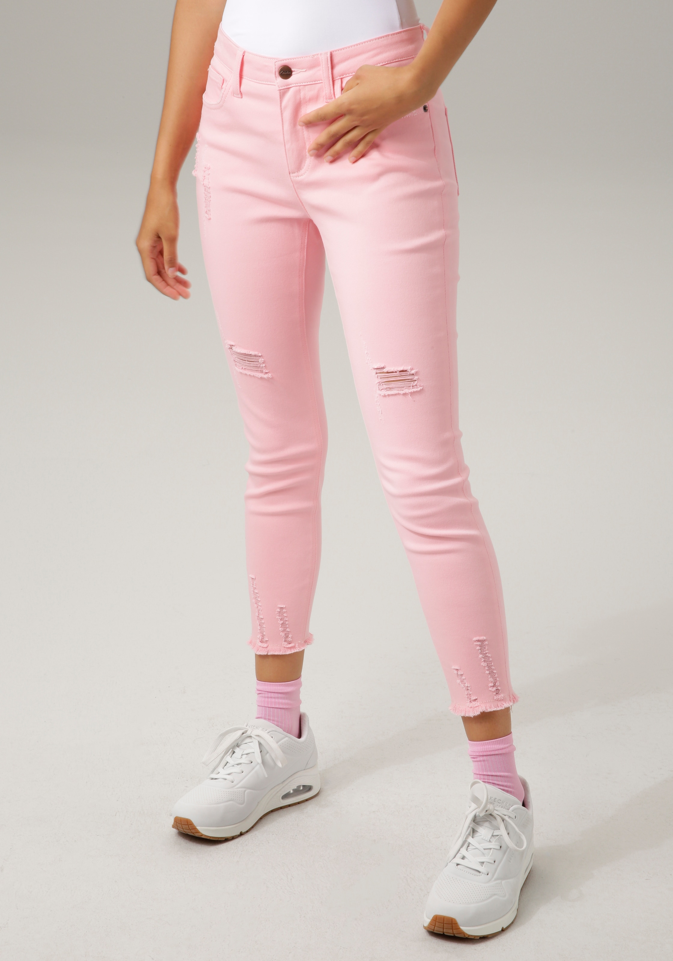 Online OTTO kaufen mit im Destroyed-Effekt Aniston Skinny-fit-Jeans, Shop CASUAL