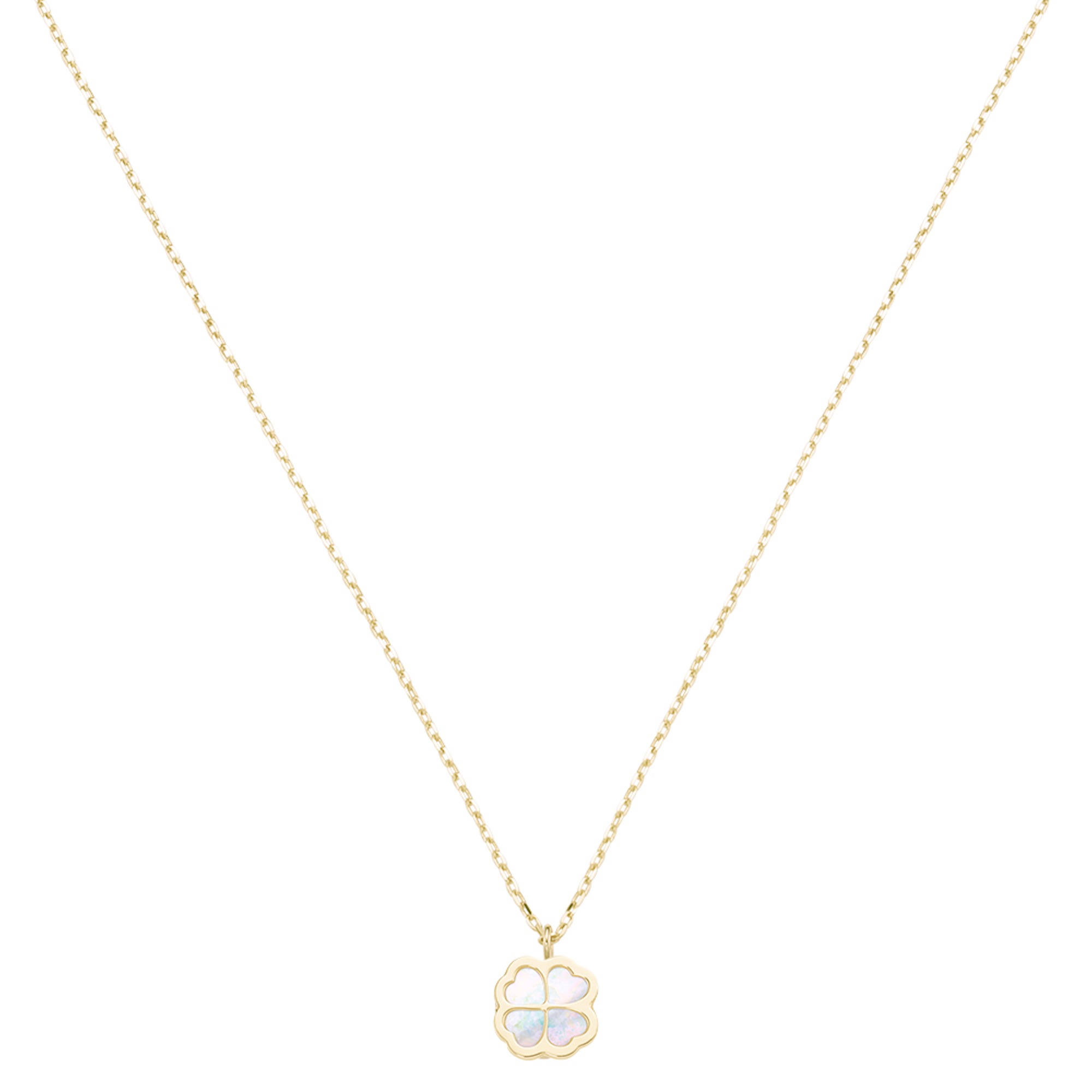 Luigi Merano Goldkette »Kette Kleeblatt-Anhänger mit Perlmutt, Gold 375«