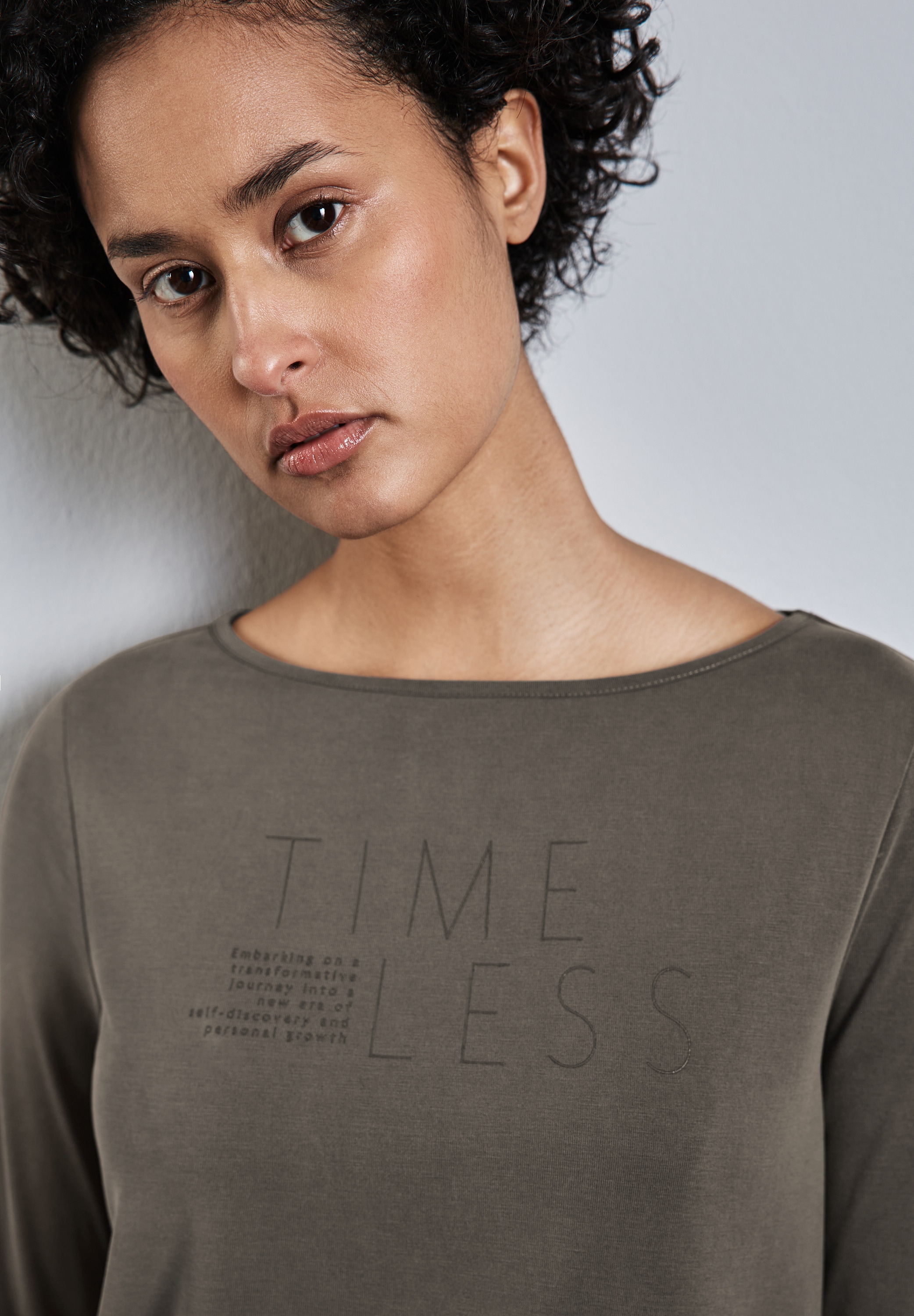 STREET ONE Langarmshirt, mit Schriftzügen