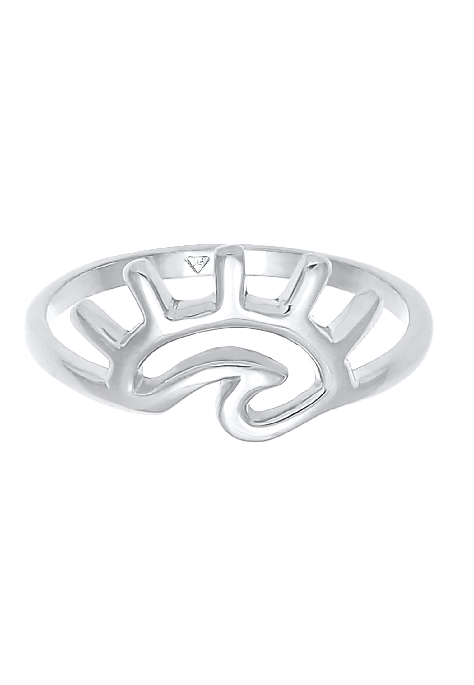 Elli Silberring »Ring Sonnenaufgang Wellen Motiv Sommer 925 Silber«