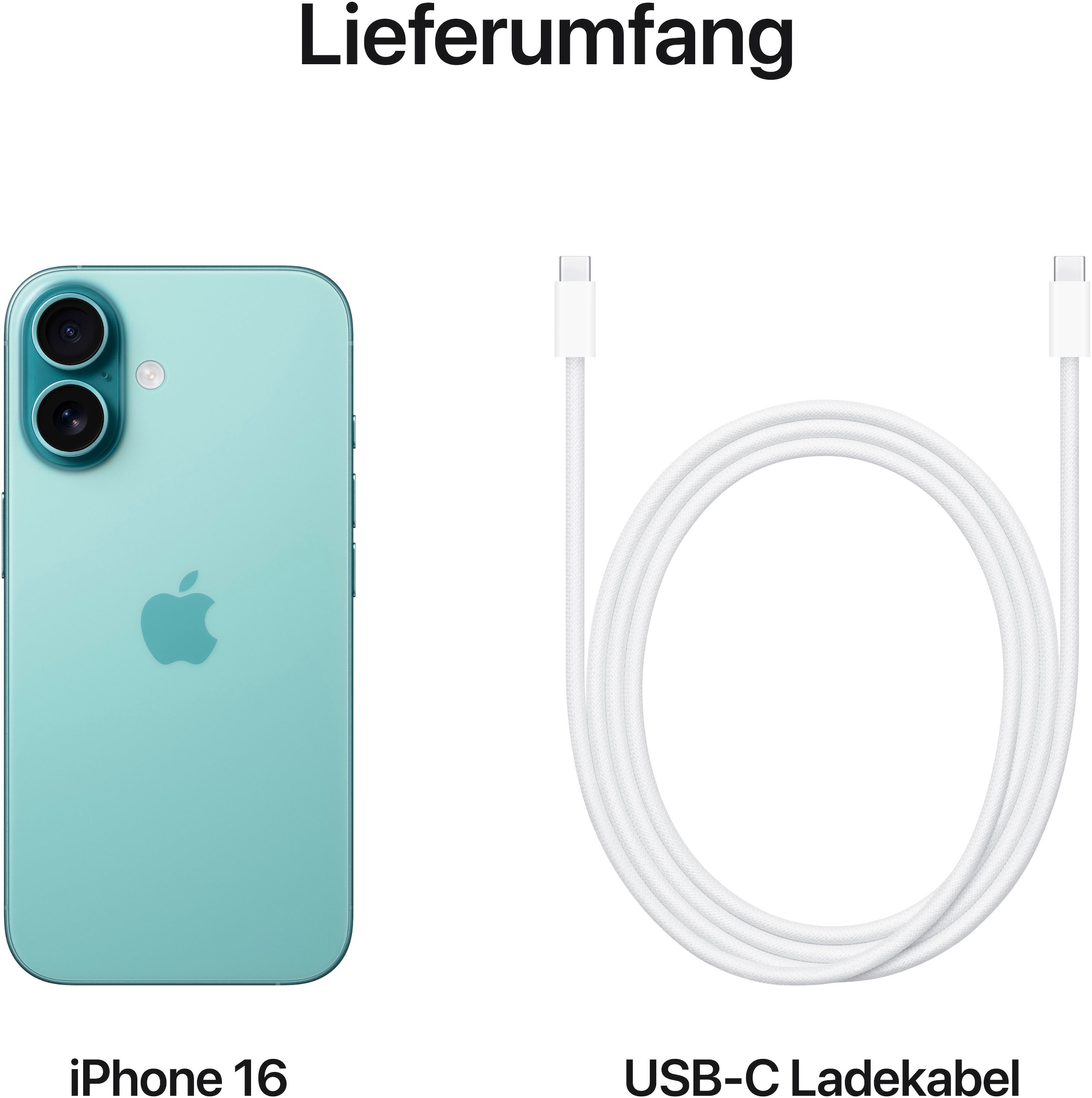 Apple Smartphone »iPhone 16«, Blaugrün, 512 GB Speicherplatz