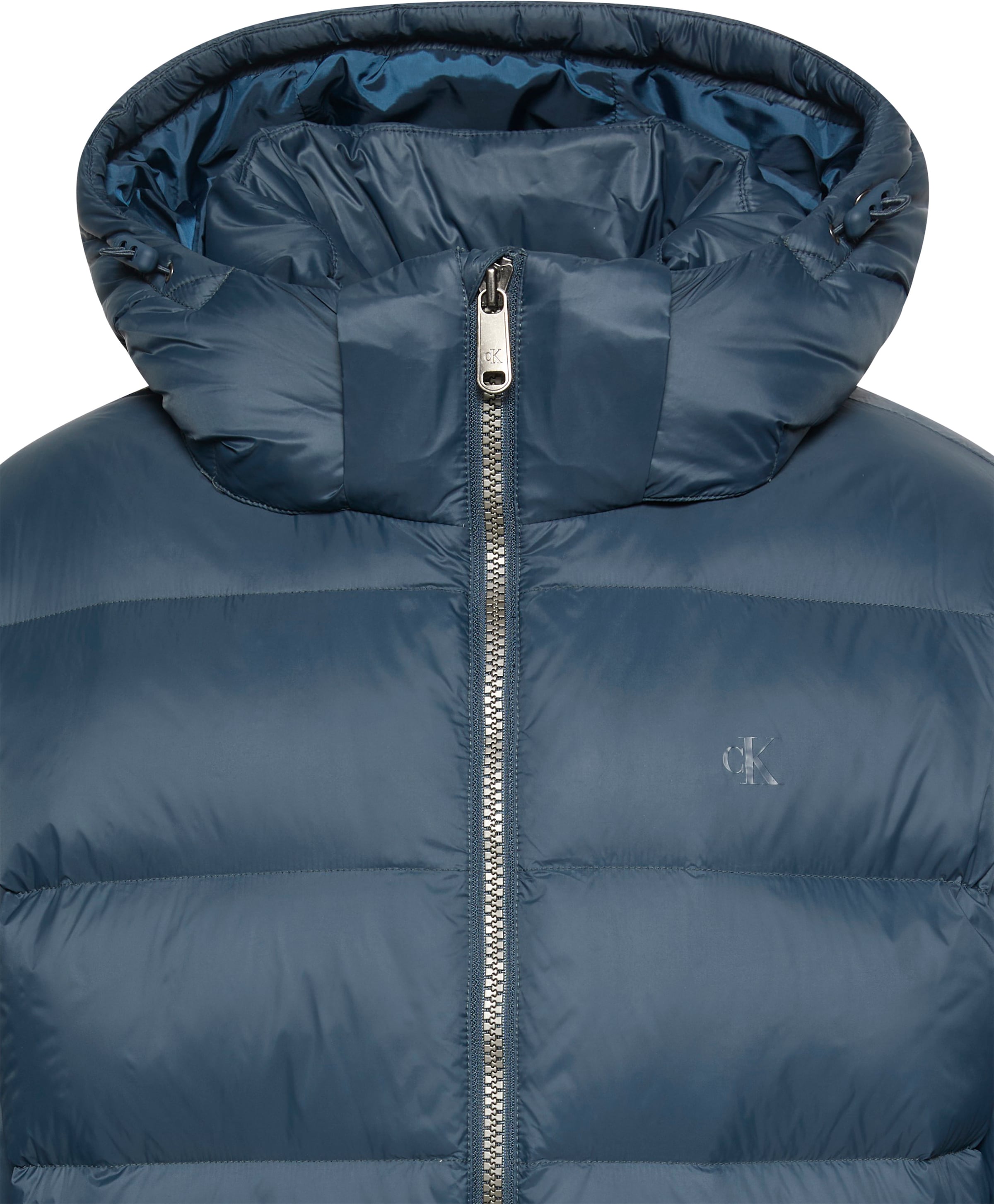 Calvin Klein Jeans Steppmantel »LS NYLN ZP OFF HD DW«, Mit Rundhalsausschnitt