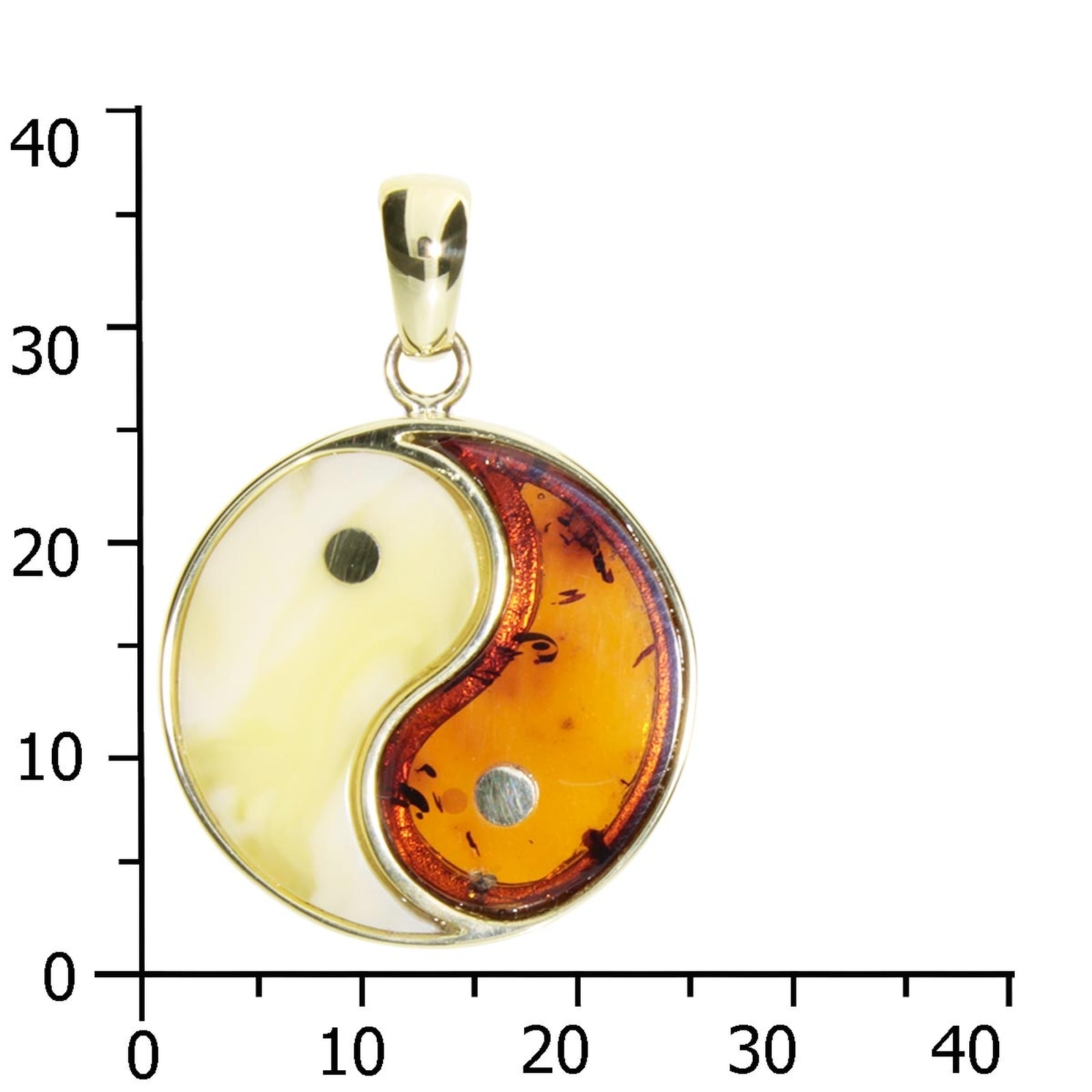 OSTSEE-SCHMUCK Kettenanhänger »- Yin & Yang - Gold 333/000 - Bernstein«