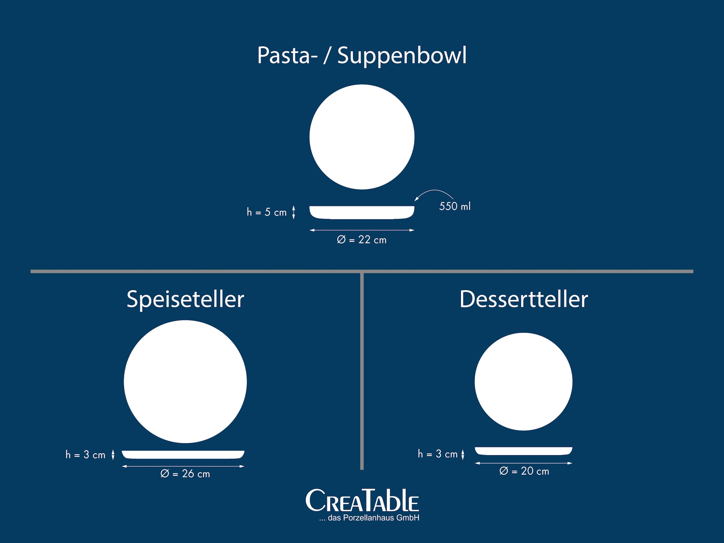 CreaTable Teller-Set »Nordic Festive, Tellerset 18-tlg.« Minimalistisches Design, Dezente goldene Akzente