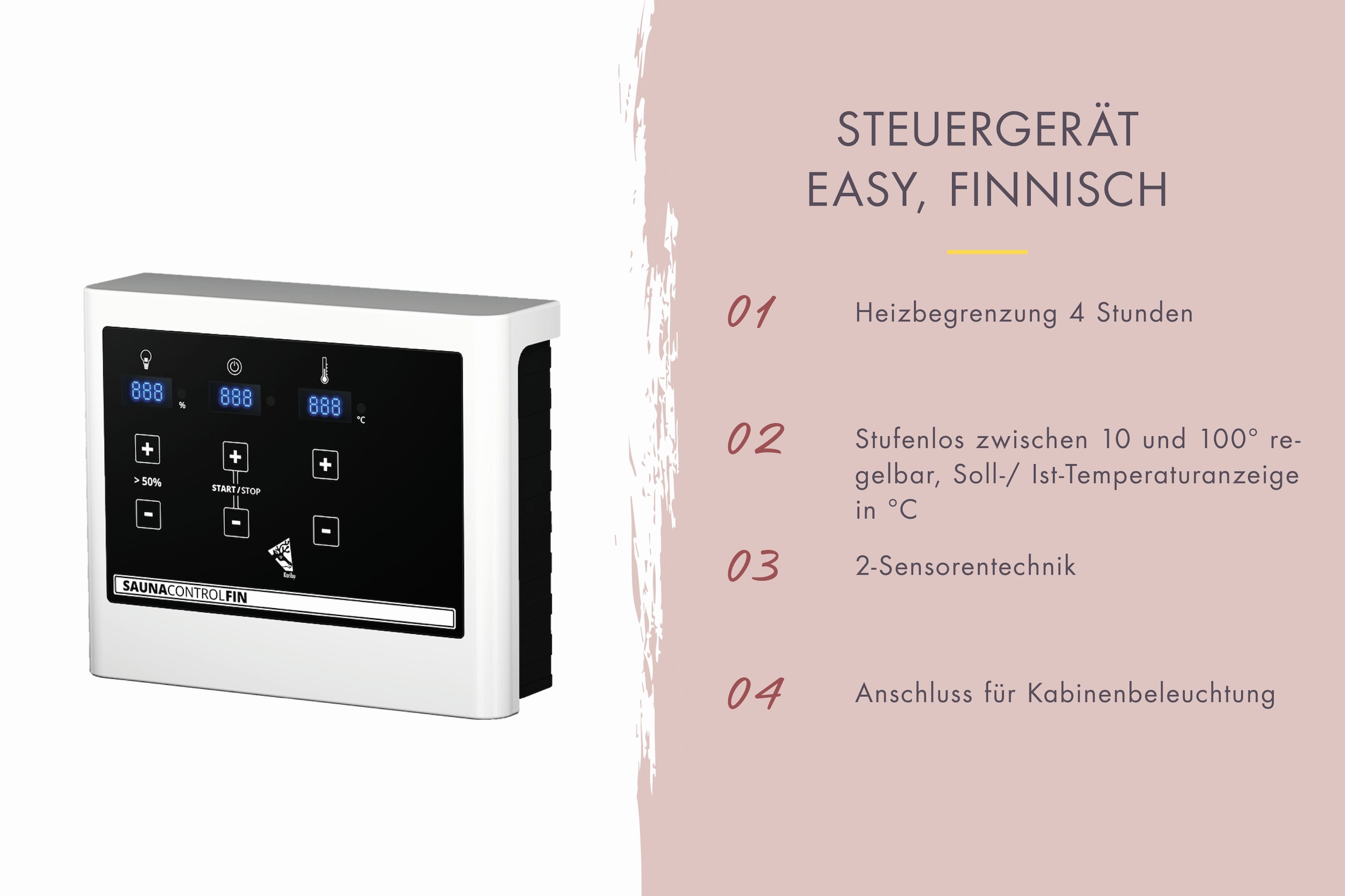 Karibu Fasssauna »"Quadro 1" SET, naturbelassen mit Ofen 9 kW« aus hochwertiger nordischer Fichte