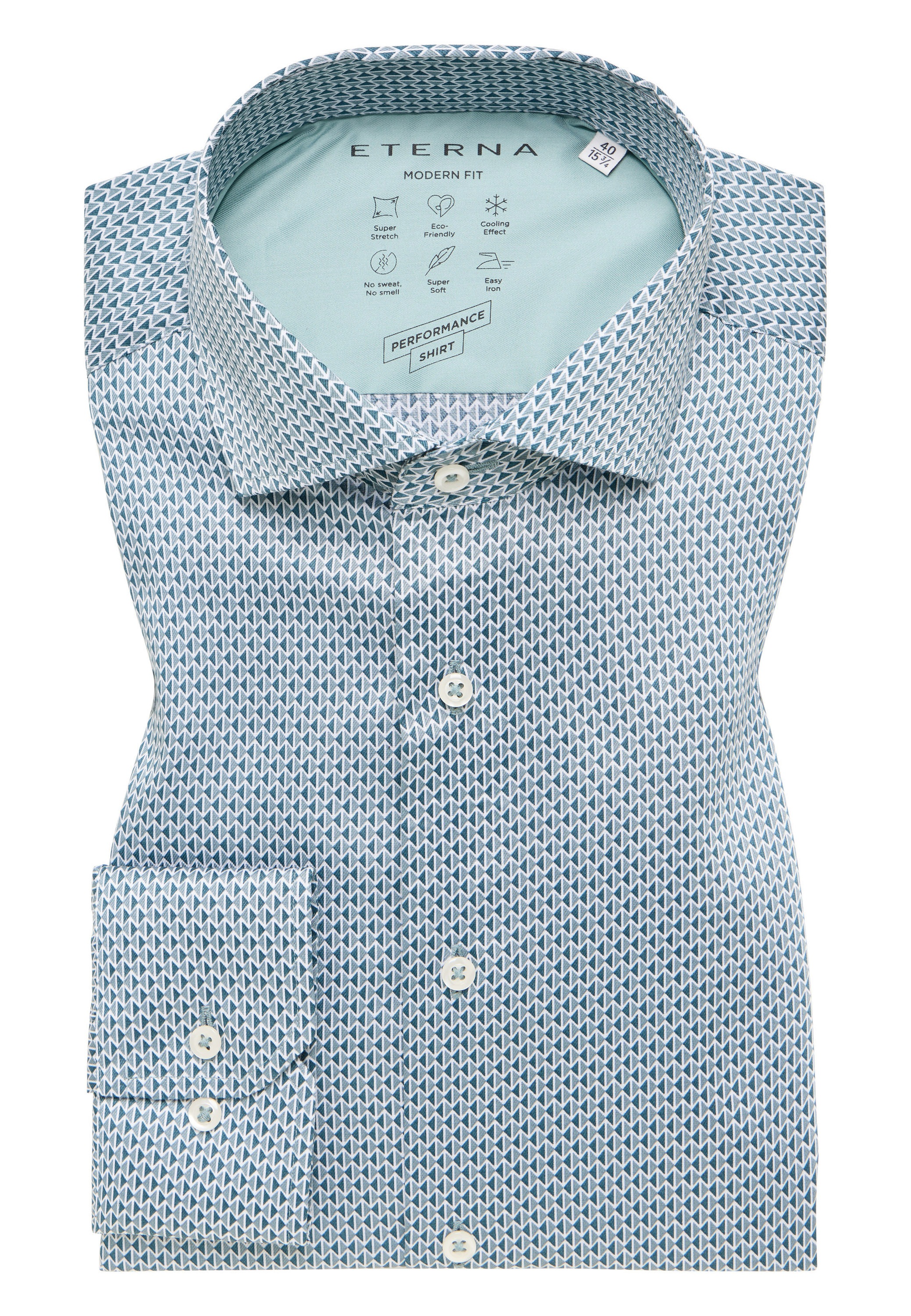 Eterna Langarmhemd »MODERN FIT«, EASY IRON (bügelleicht)