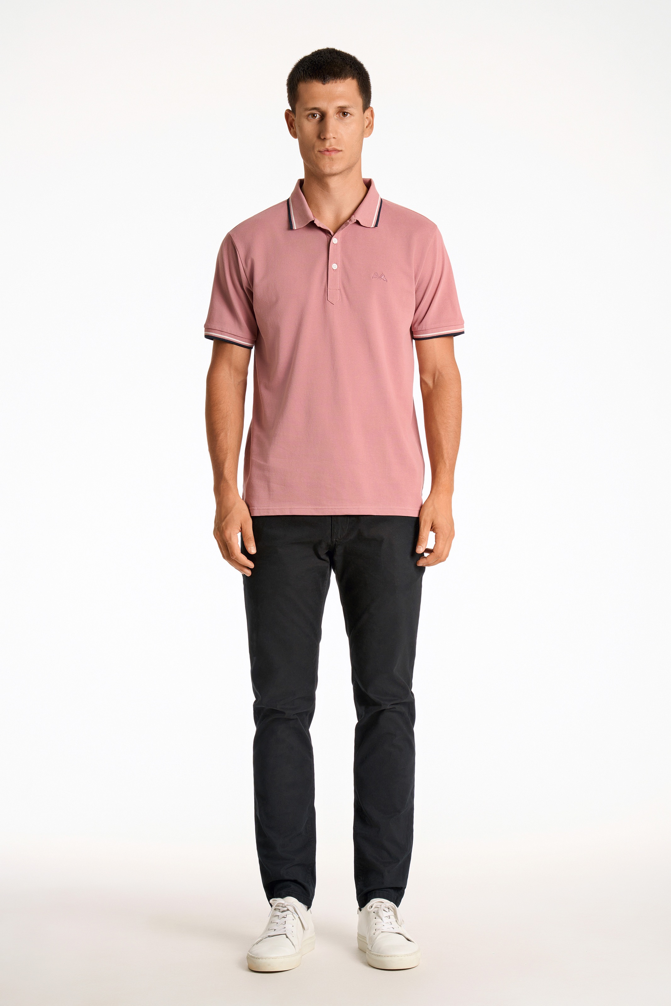 LINDBERGH Poloshirt, mit Logo-Stickerei und abgesetzten Bündchen