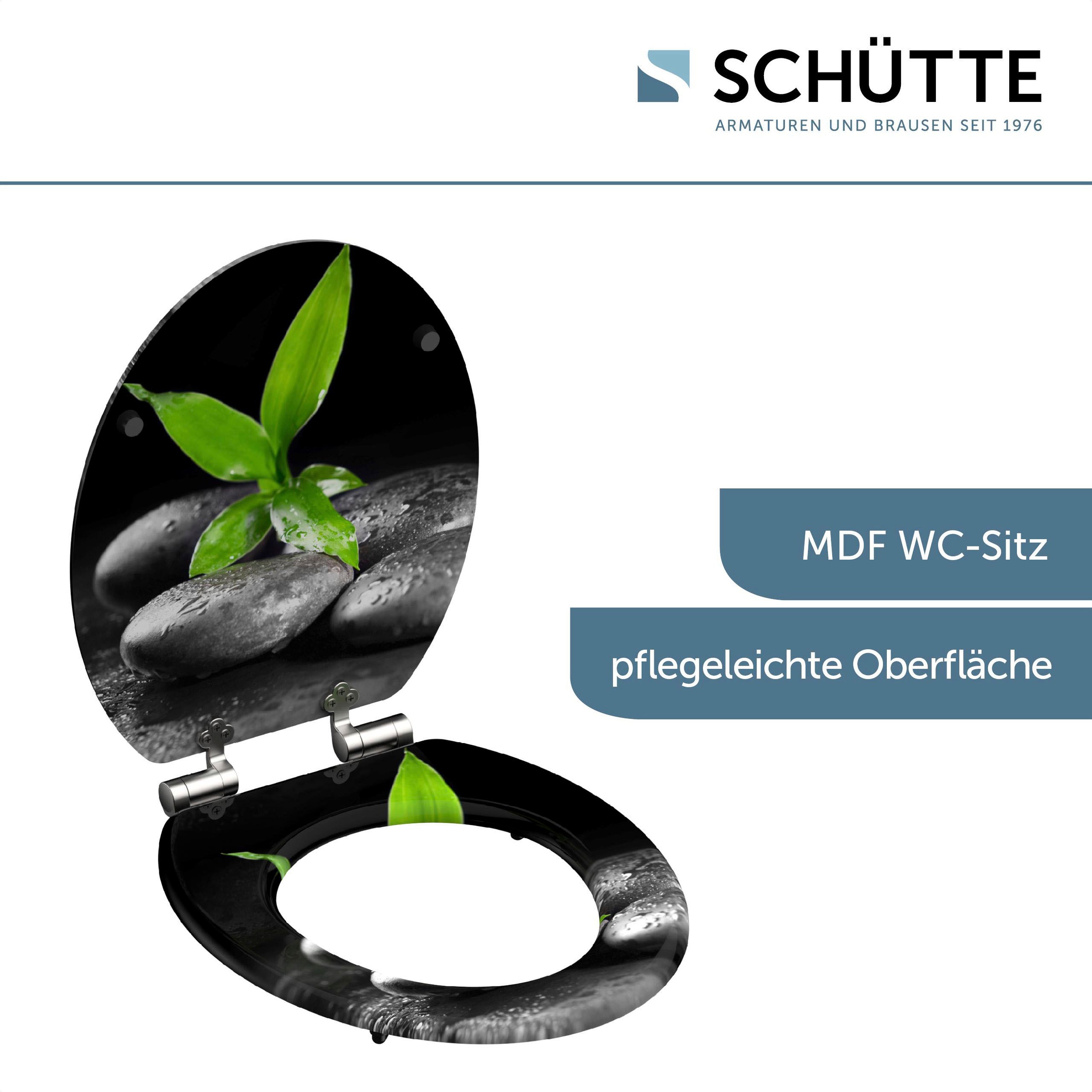 Schütte WC-Sitz »DARK STONES AND BAMBOO«, Toilettendeckel, mit Absenkautomatik