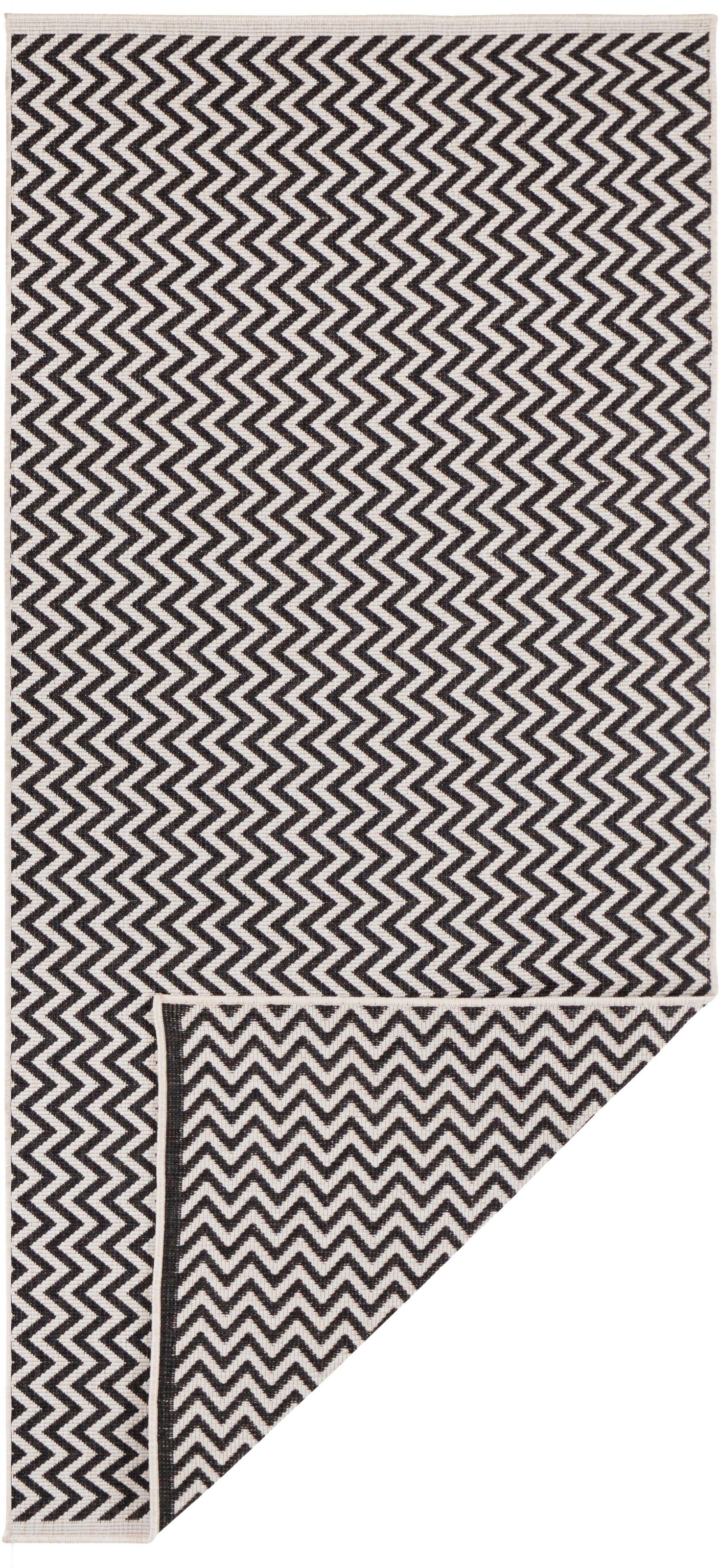 freundin Home Collection Läufer »Ivy 2«, rechteckig, 5 mm Höhe, Flachgewebe WendbarZickzack Look, Pflegeleicht