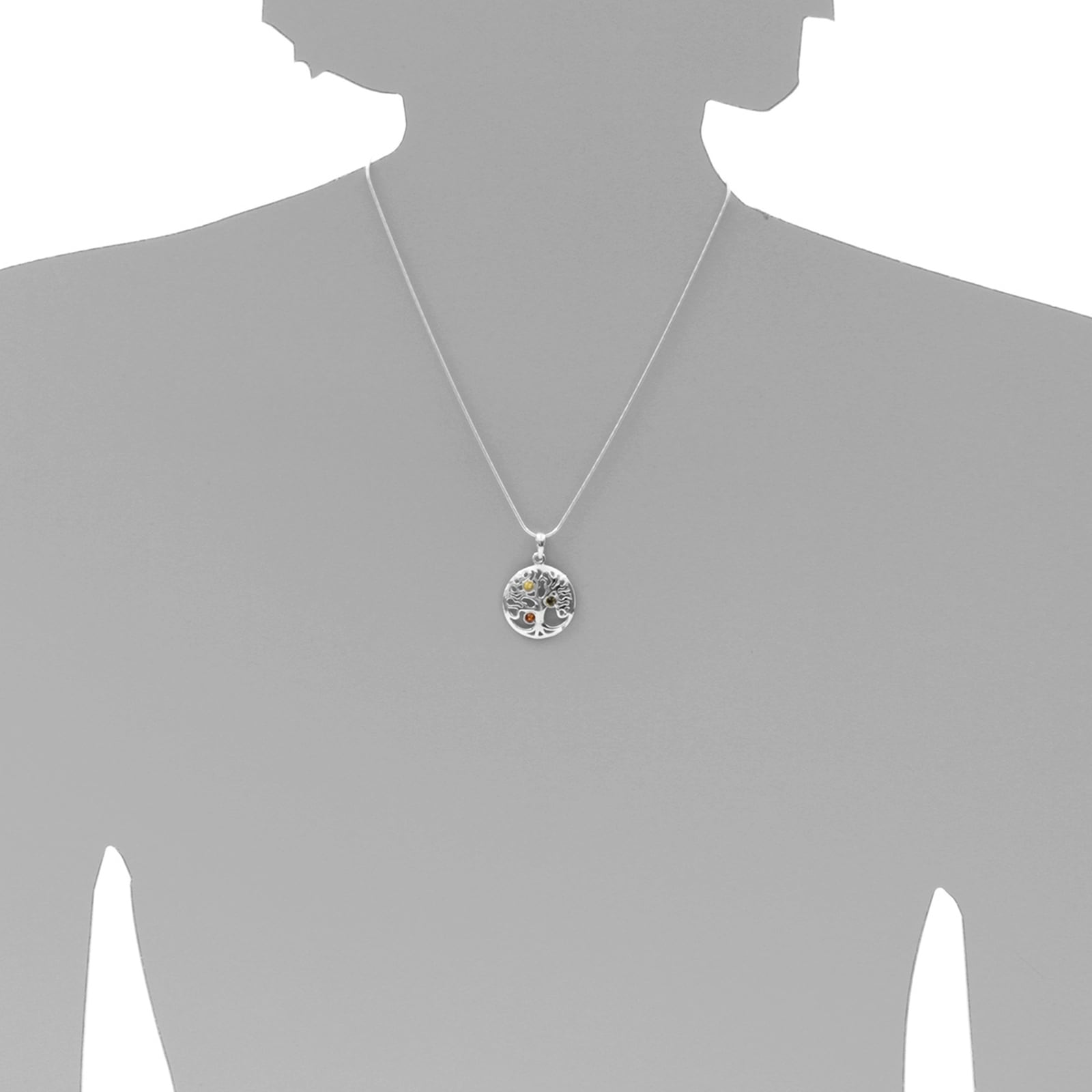 OSTSEE-SCHMUCK Kettenanhänger »- Lebensbaum - Silber 925/000 - Bernstein«