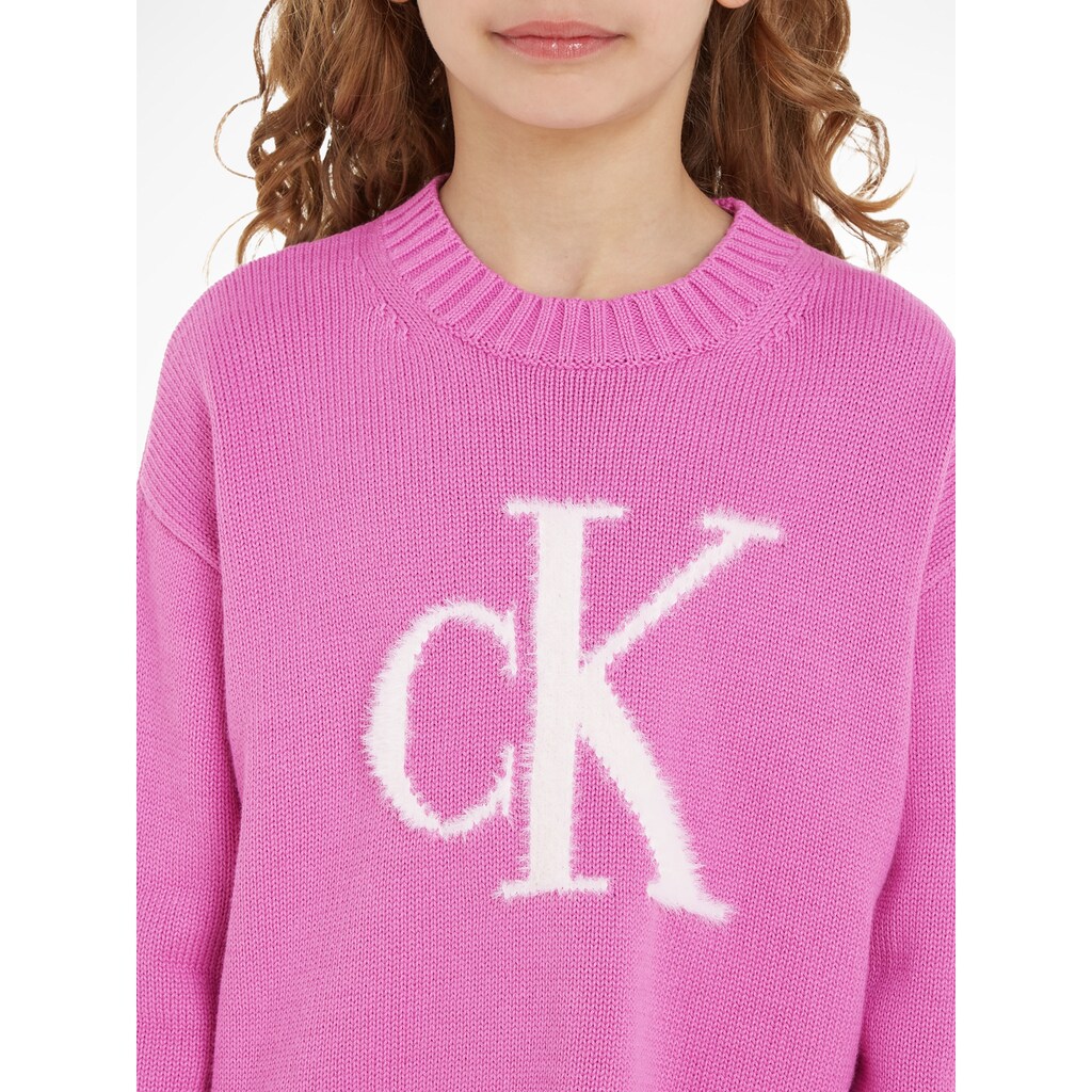 Calvin Klein Jeans Rundhalspullover »FLUFFY MONOGRAM SWEATER«