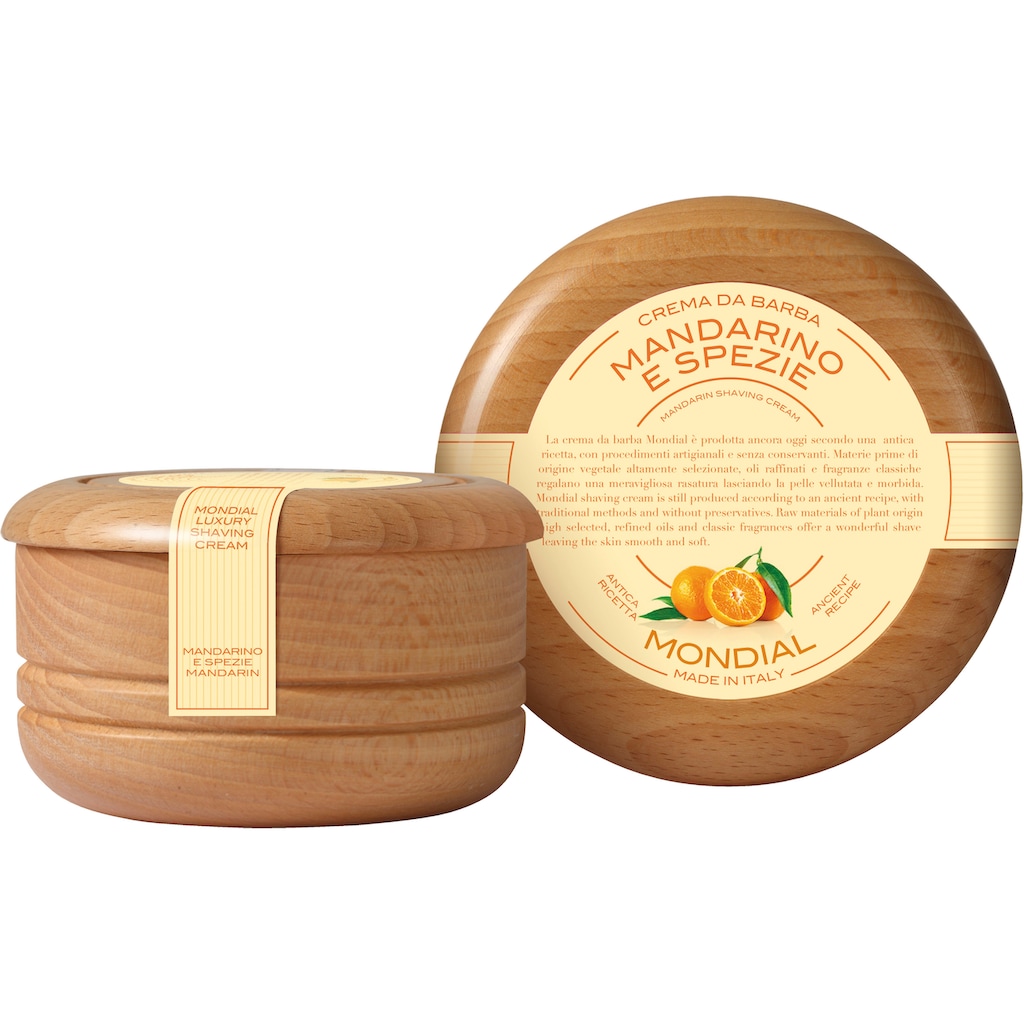 Mondial Antica Barberia Rasiercreme »Luxury Shaving Cream Wooden Bowl Mandarino e Spezie«