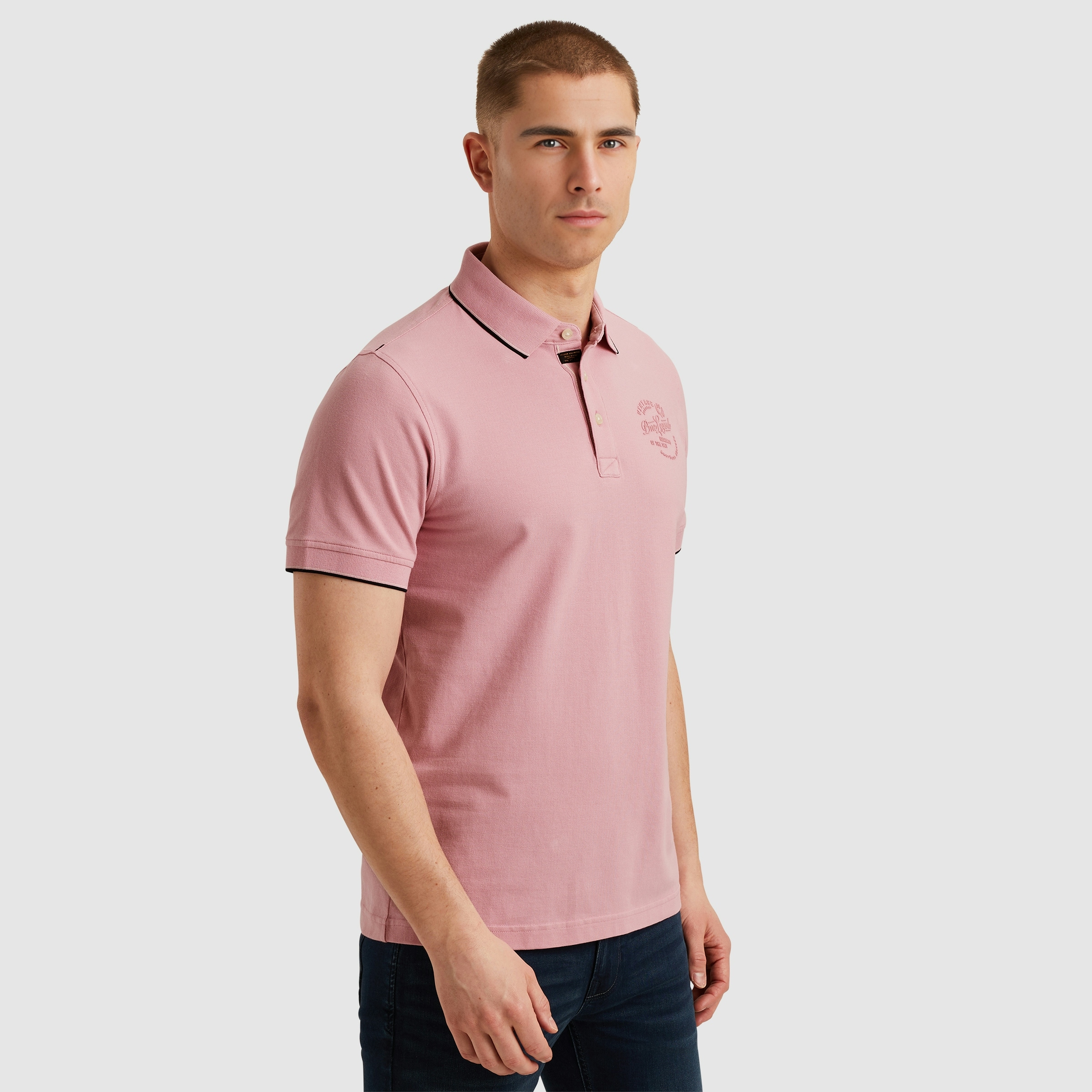 PME LEGEND Poloshirt »Short sleeve polo stretch pique package« mit Schriftzug