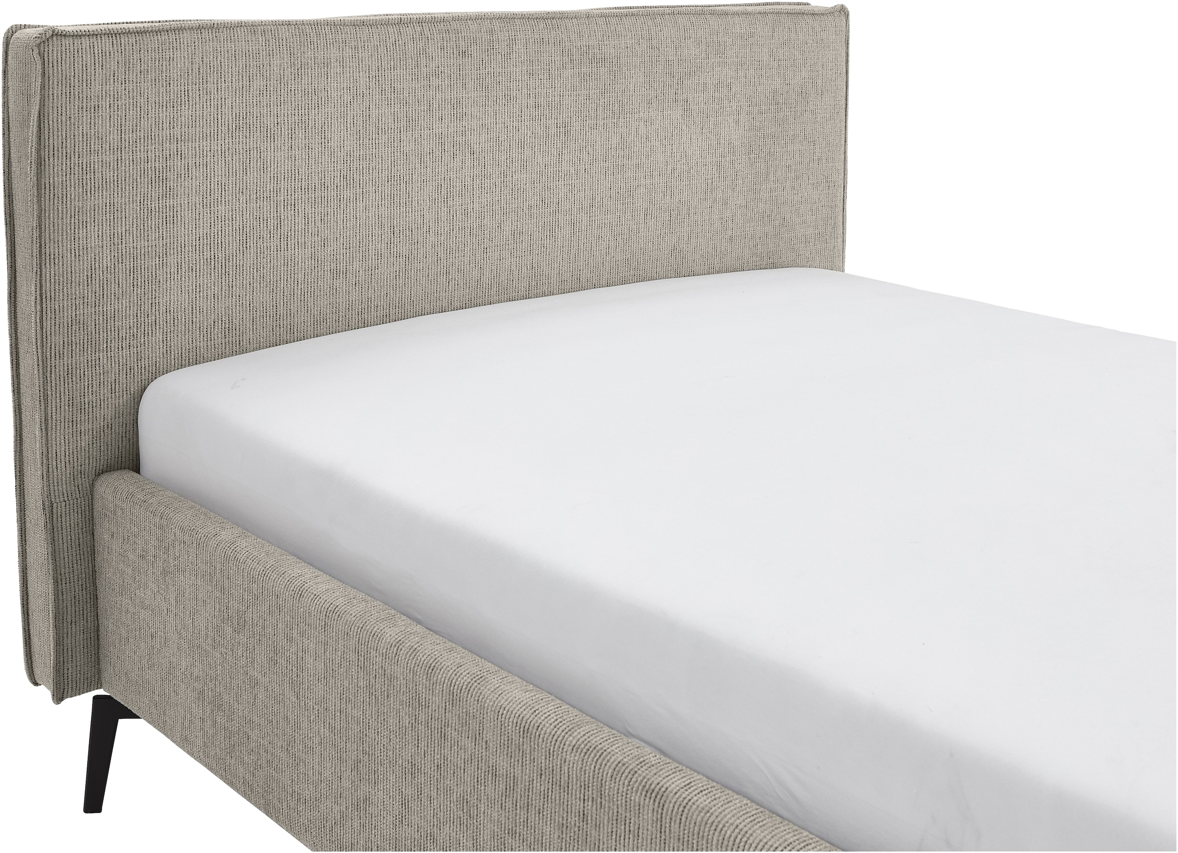 meise.möbel Polsterbett »Riva II« mit schwarzen Metallfüßen, wahlweise mit Bettkasten