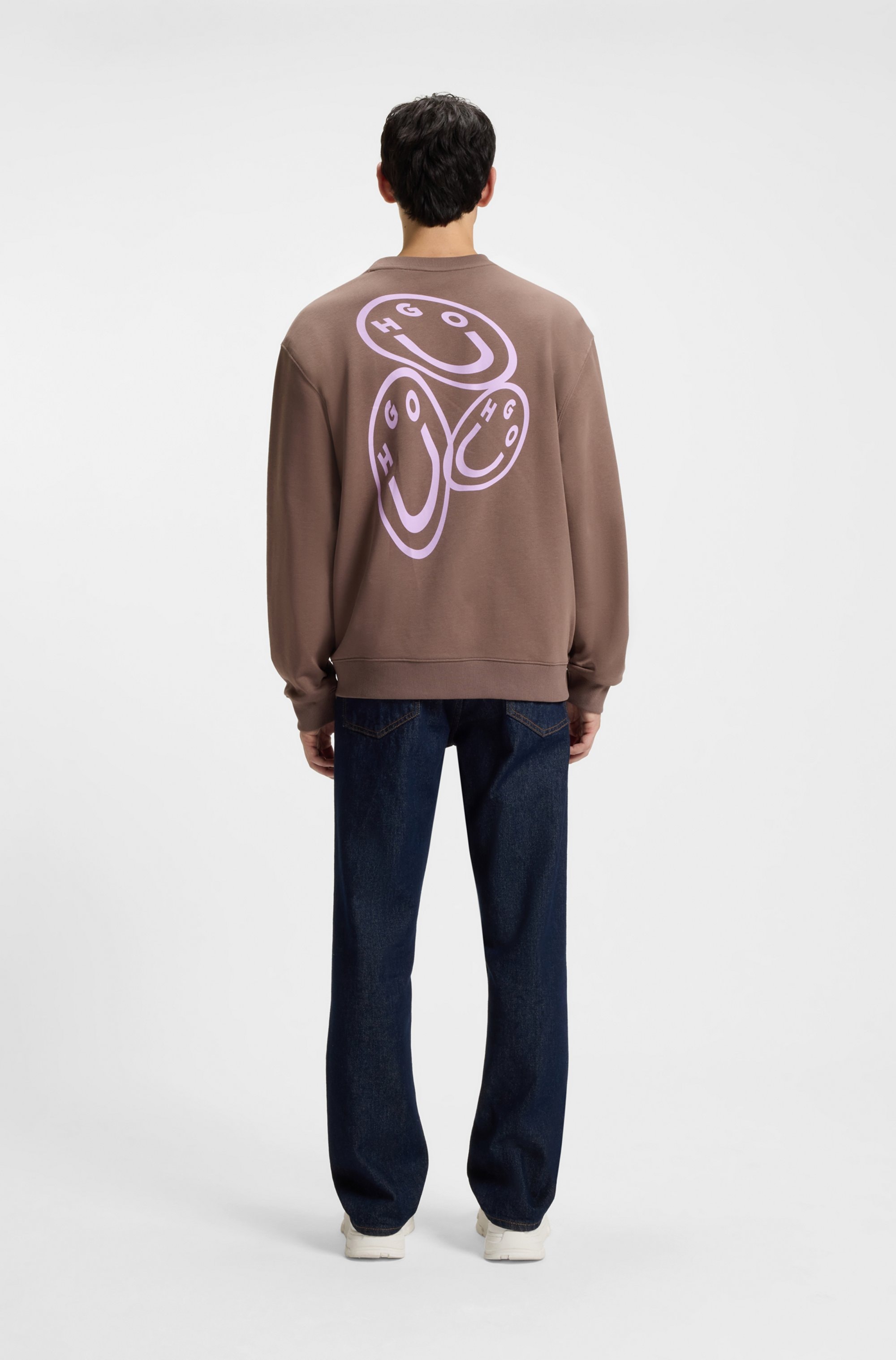 HUGO Blue Sweatshirt »Oversized Crew«, Rundhals, mit Print
