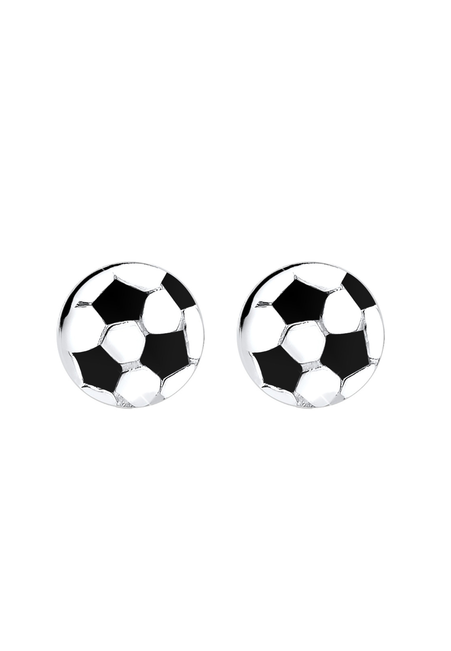 Elli Paar Ohrstecker »Ohrringe Fußball WM Emaille EM Sport Meisterschaft Silber«